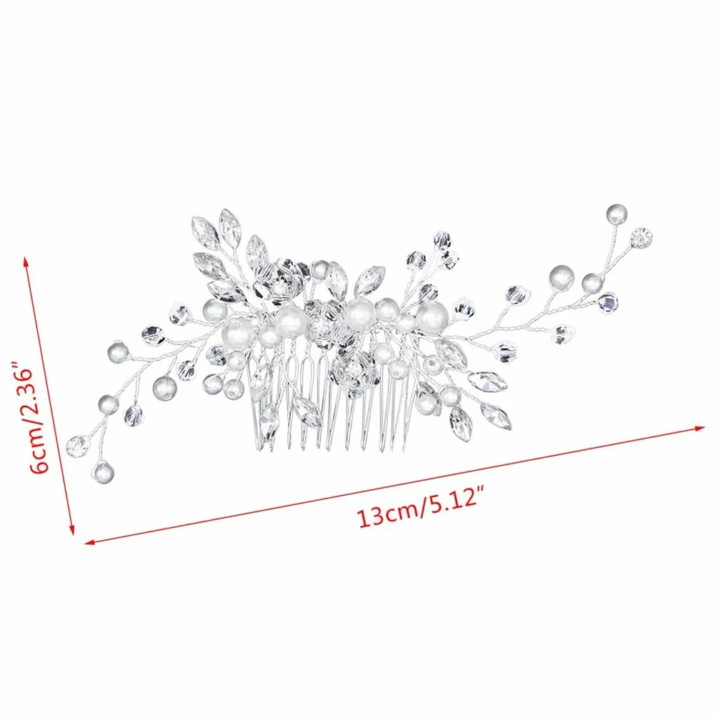 Sposa Pettine per Capelli Donna Fiore Perla Ornamenti Copricapo Accessori