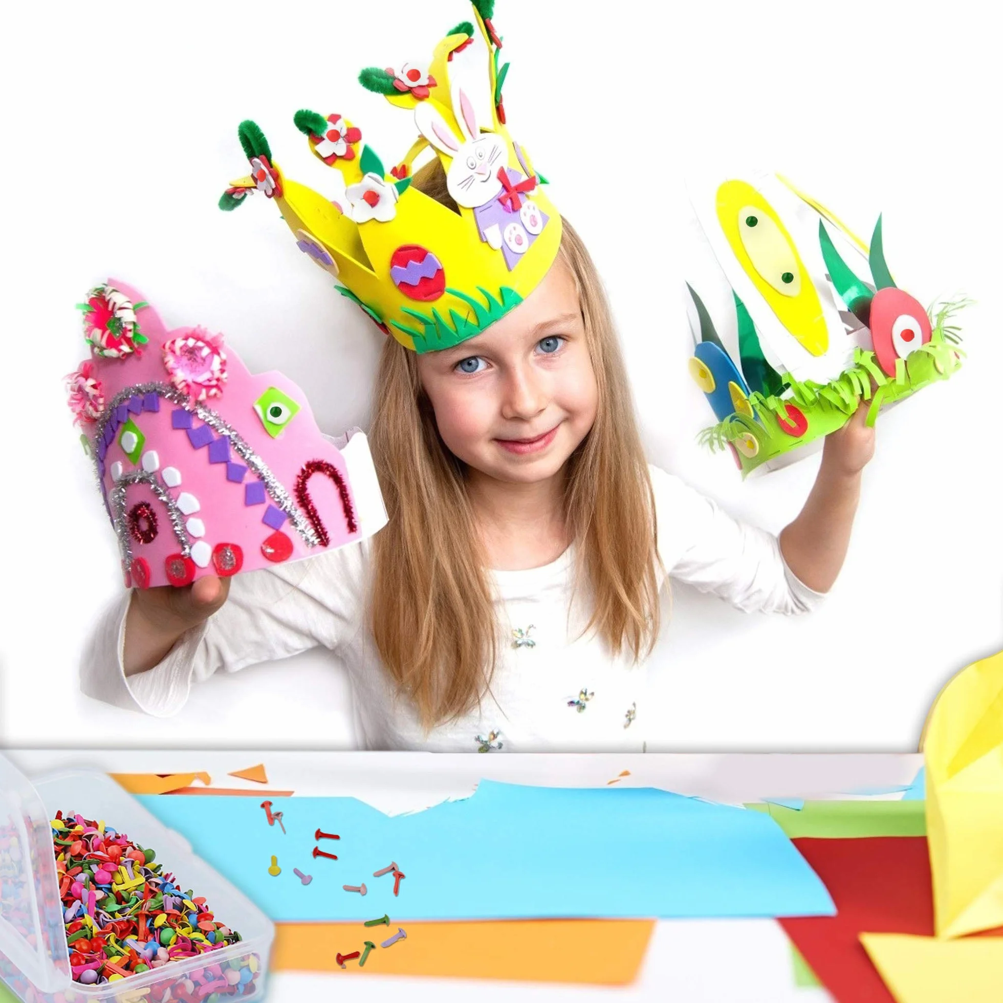 Fermacampioni Piccoli Mini Brads Metallo 1000 Pezzi per Scrapbooking DIY Carta Artigianato