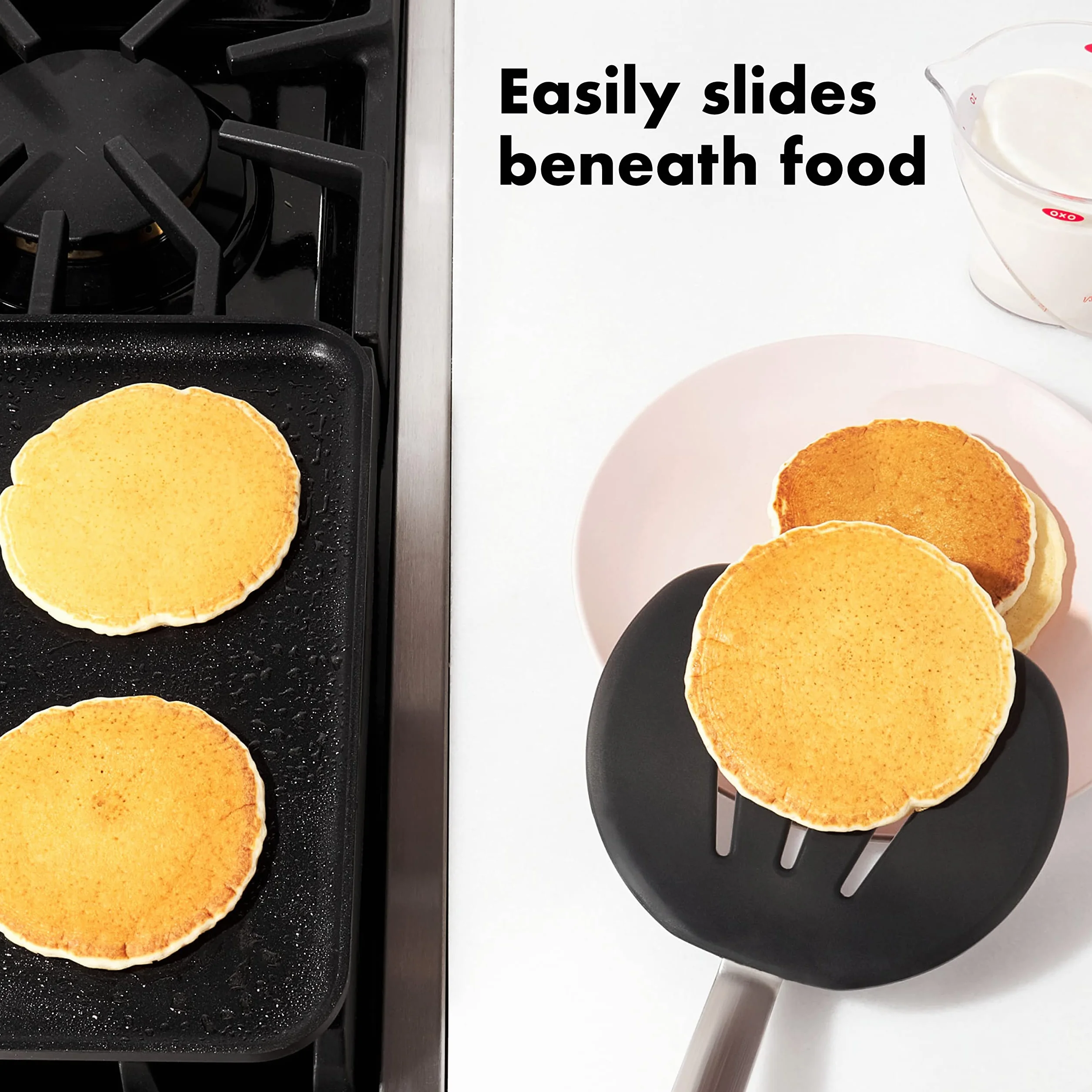 Oxo Good Grips Paletta Per Pancake Flessibile In Silicone, Nero