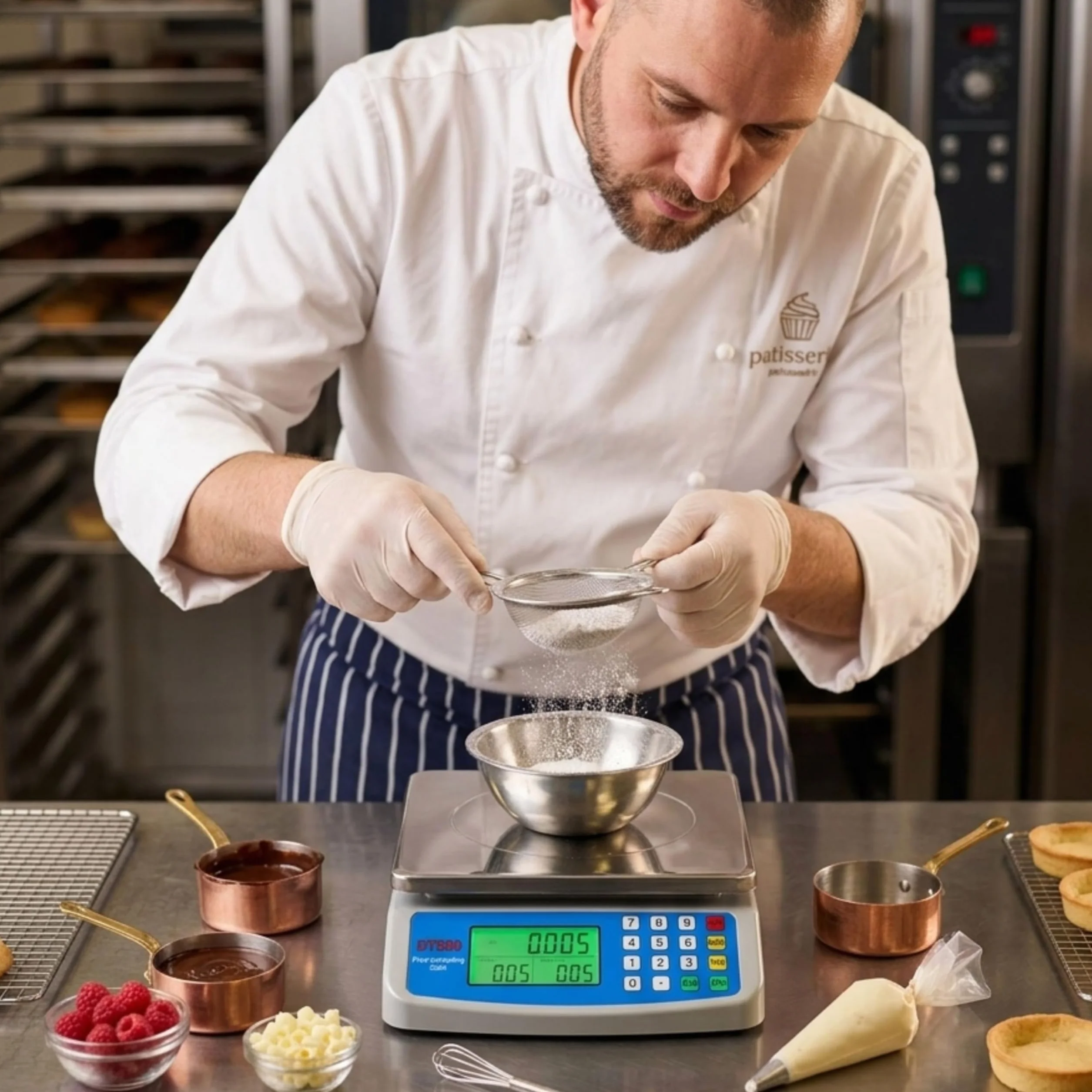 Yasta Bilancia da Cucina Professionale Digitale Alta Precisione 1g-40kg | Bilancia 10kg-40kg Compatta con Calcolo Prezzo e Funzione Tara | Ideale per Professionisti e Casa