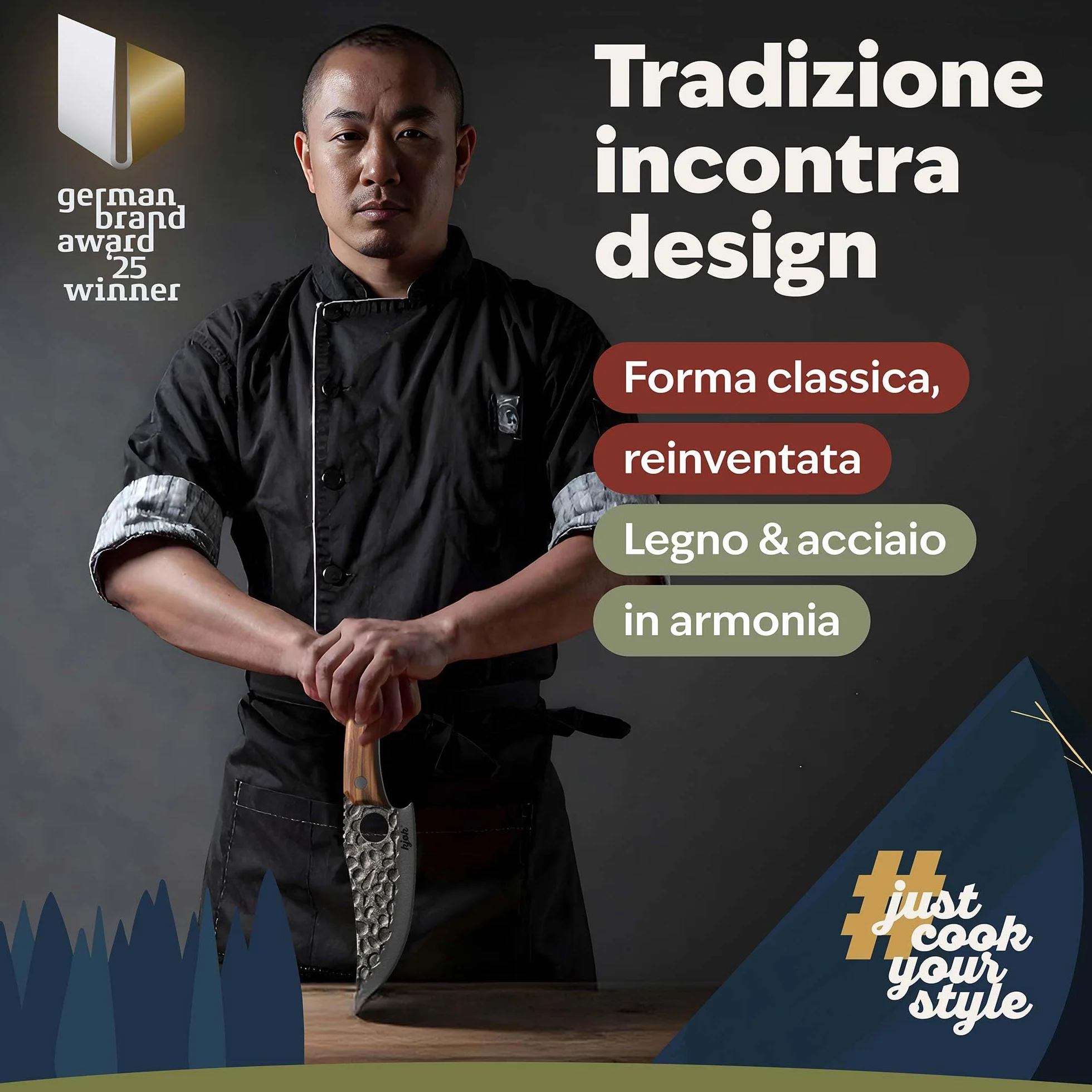 Coltello da cucina Premium kjøk 148 mm 56 HRC 15° manico legno d'ulivo stile giapponese