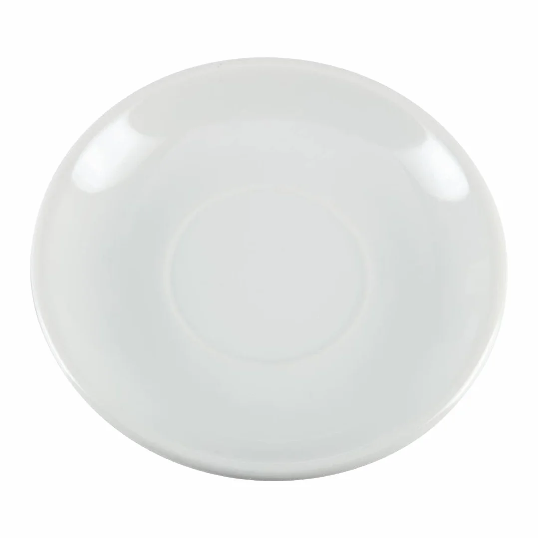 Olympia Athena CC202 - Piattini da 145 mm, in porcellana bianca, adatti per tazze CC201, GG870 e CC200, resistenti alle scheggiature, adatti per microonde e lavastoviglie, confezione da 24