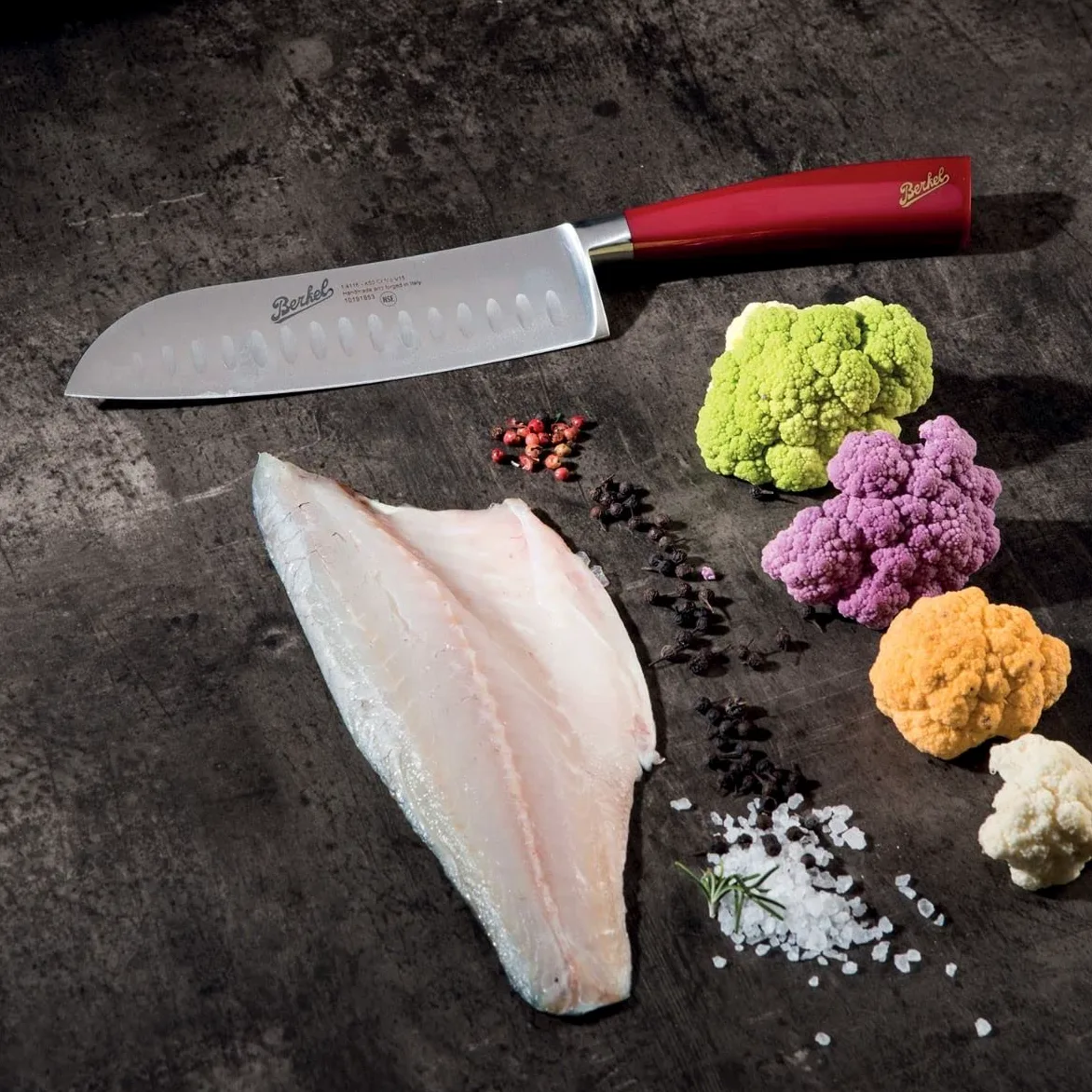 Elegance Coltello santoku 18 cm Rosso