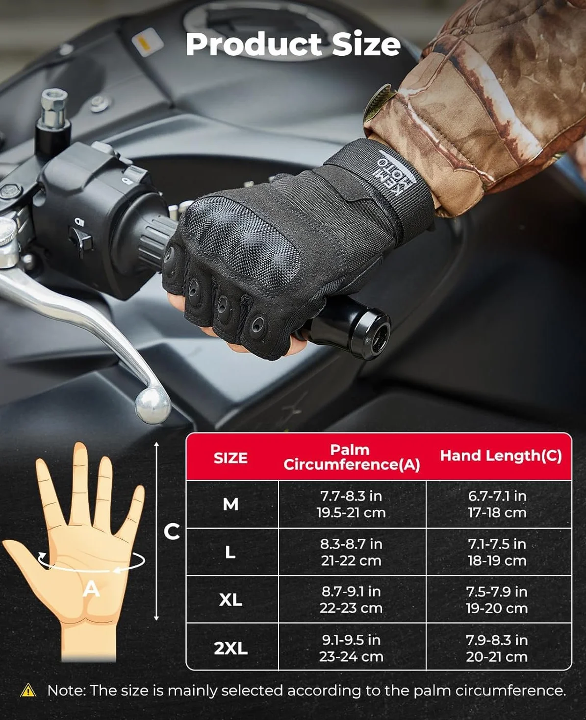 ISSYZONE Guanti da Moto, Guanti Touchscreen Sport Guanti Tattici Traspiranti Adatto Per Moto Equitazione Tiro Arrampicata Combattimento
