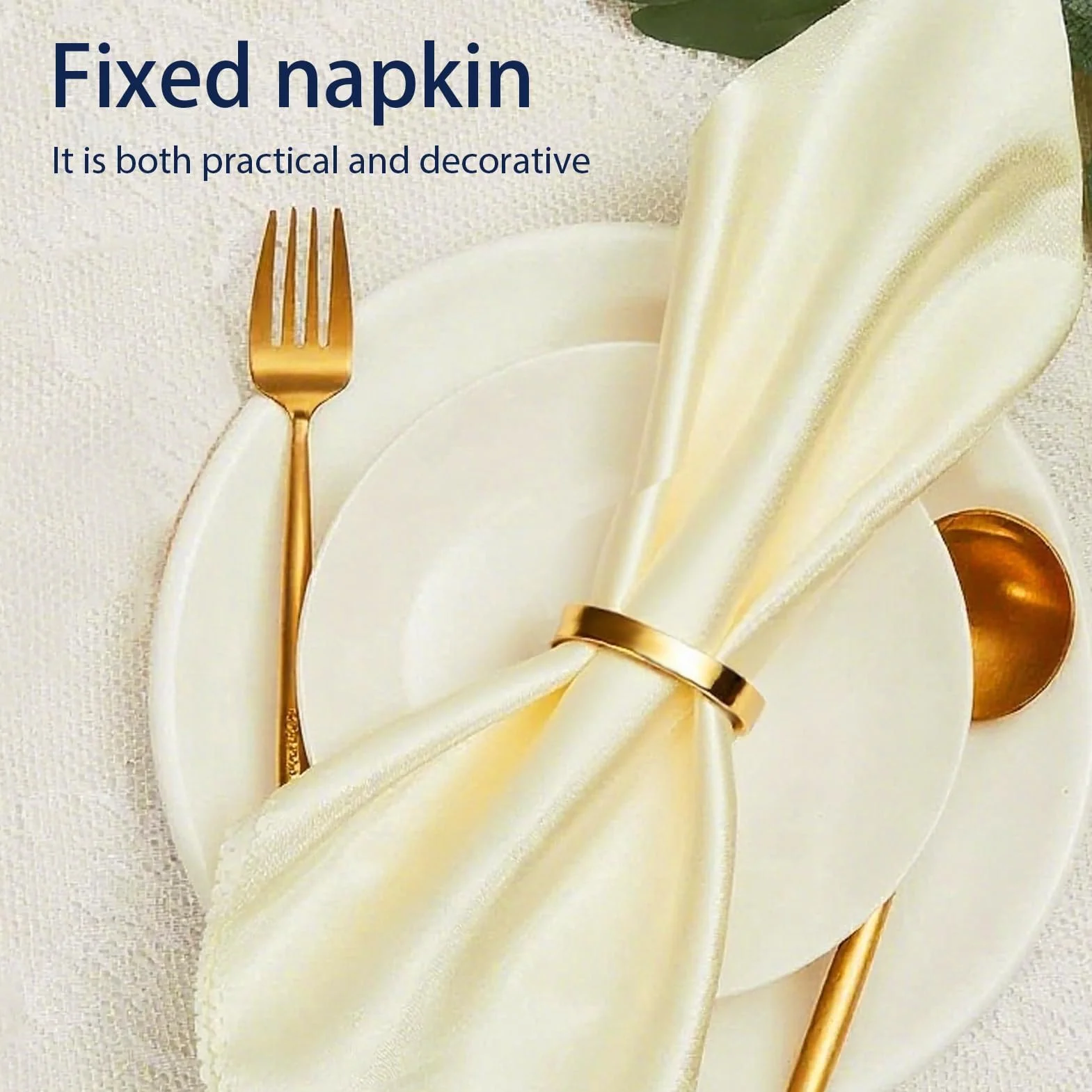 12 pezzi portatovaglioli in oro in metallo, eleganti portatovaglioli rotondi per matrimoni, Natale, decorazioni da tavolo in acciaio inox, per cene, anniversari, feste, cene