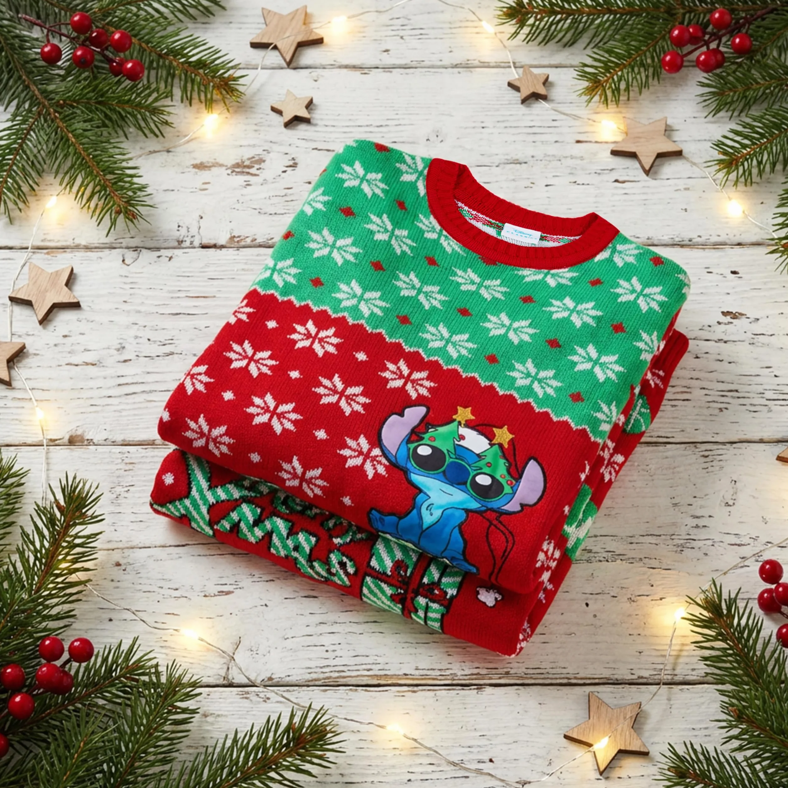 Disney Stitch Maglione Natalizio Felpa Ragazza Natale Idea Regalo Bambini