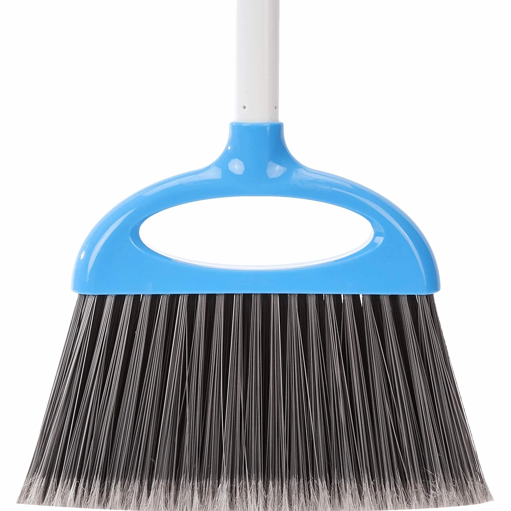Amazon Basics Set scopa e paletta blu e bianco