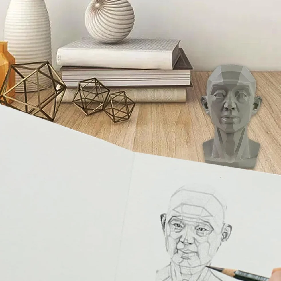 Modello di testa planare per artisti 2025 per disegno artistico Sketching Painting