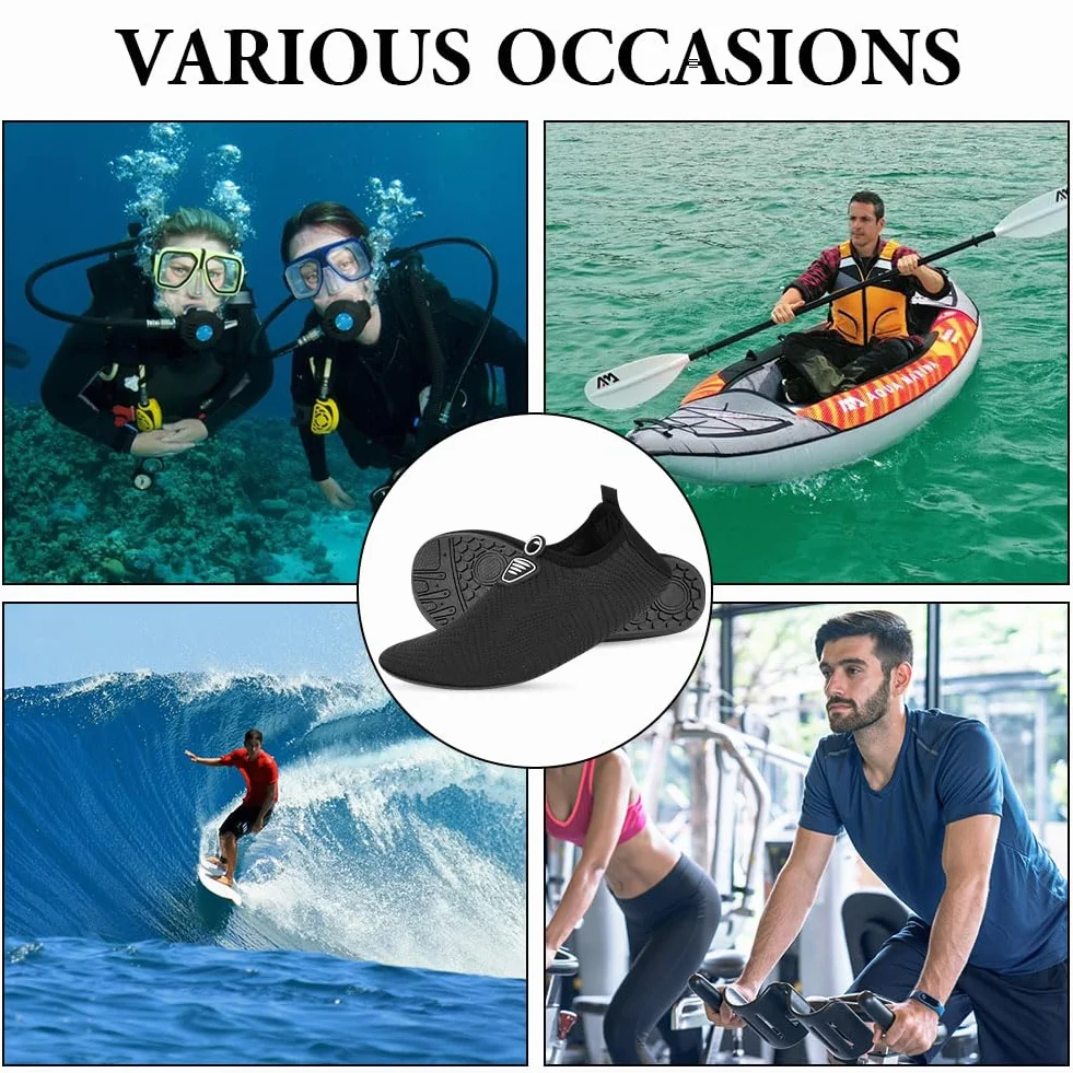 Scarpe da Scoglio Uomo Donna Antiscivolo Spiaggia per Immersione Snorkel Yoga Parco Acquatico