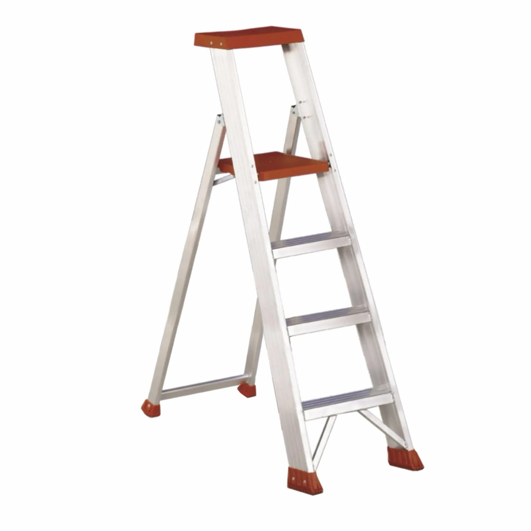 Svelt Sgabello Professionale in Alluminio 4 Gradini con Guarda-Corpo e Vaschetta Portaoggetti – Portata 150kg