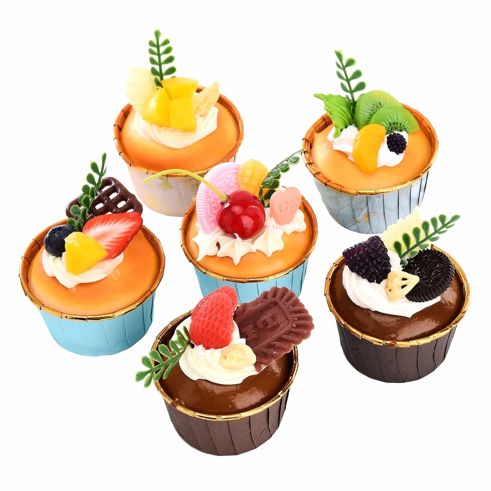 Cupcake Finti per Torta Artificiale, Decorazione Fotografia, Replica Finta (6)