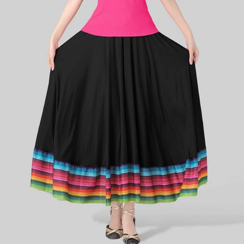 Gonna Flamenco Danza Folcloristica Spagnola Gonna Lunga Colorata Costume Spettacolo