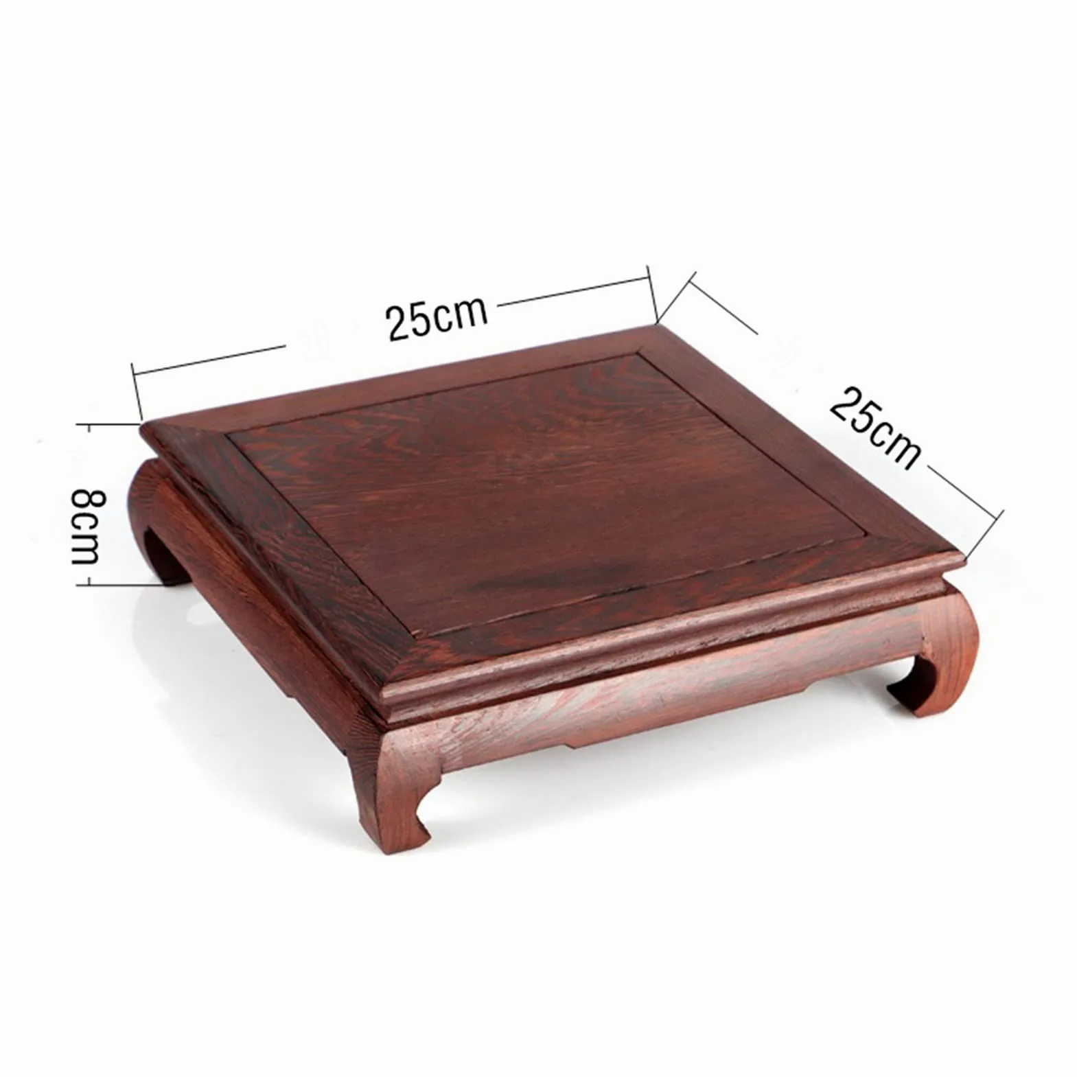 Base di supporto per bonsai in legno, per mobili orientali, forma quadrata, per statue, fiori e piccoli oggetti, di grandi dimensioni