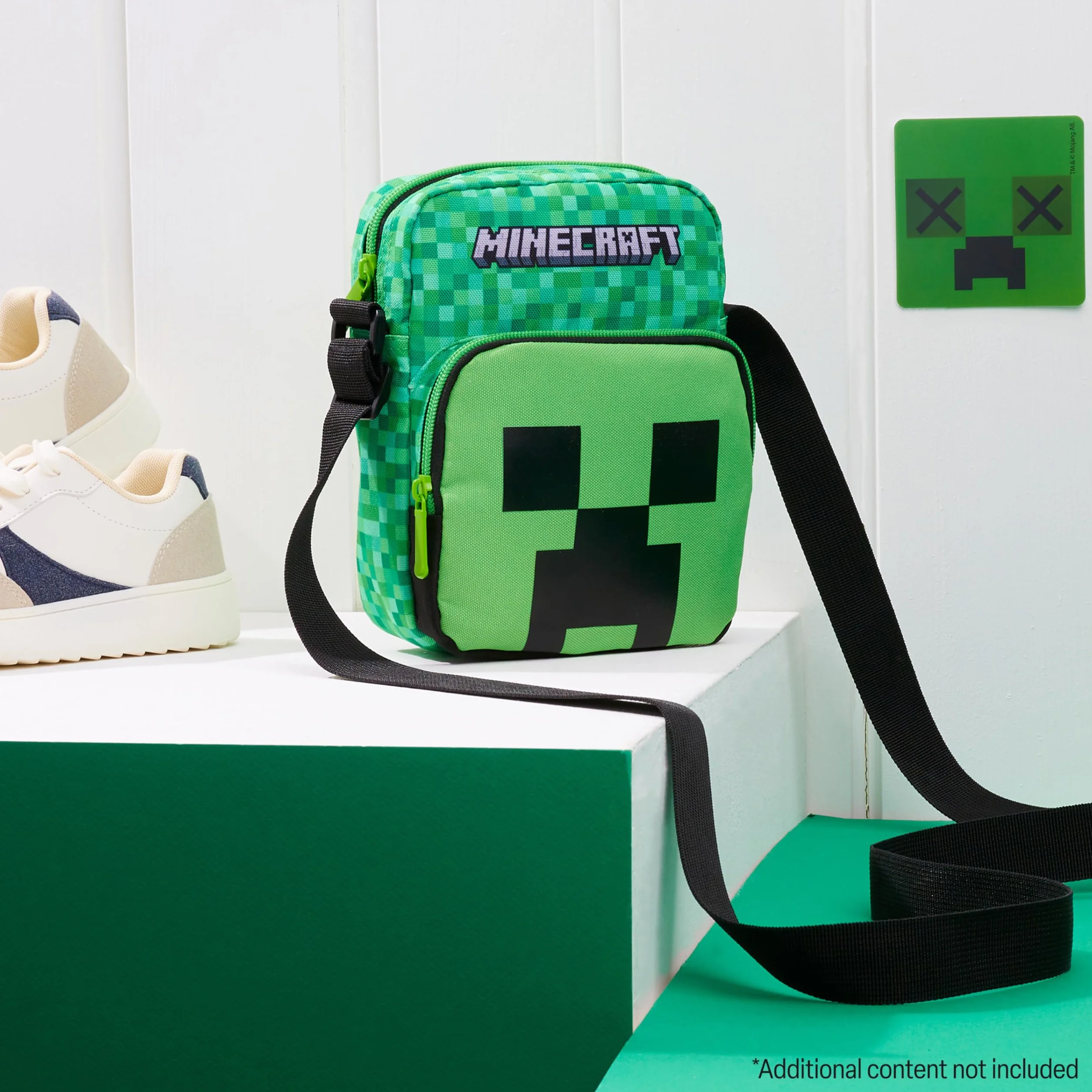 MINECRAFT Borsello Tracolla Ragazzo e Adolescenti, Creeper Marsupio Tracolla con Cinturino, Gamer Regalo Bambino