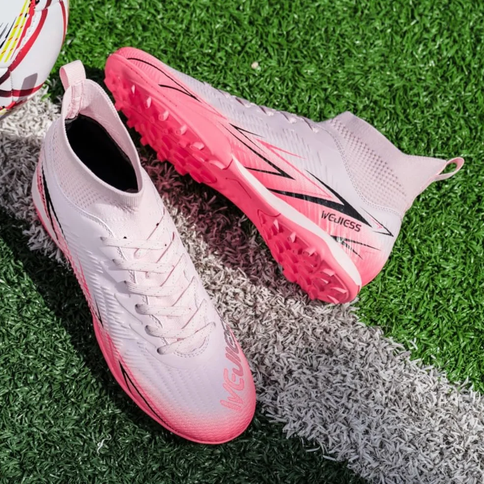 Scarpe da Calcio TF Uomo Alte con Tacchetti per Bambino Ragazzi Allenamento Indoor