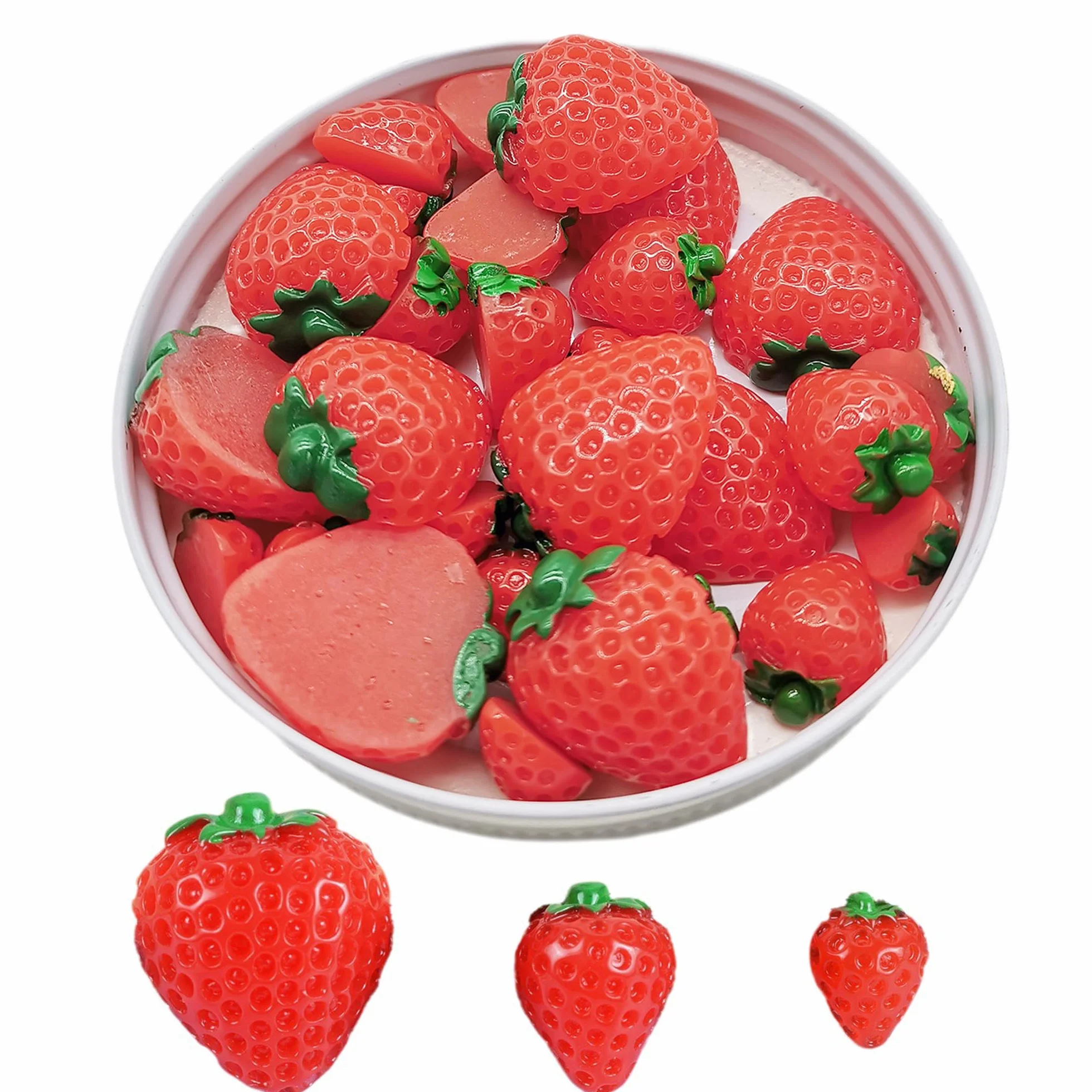 Fragola Artificiale in Resina 30 Pezzi - Frutta Decor Simulazione per Artigianato Fai da Te