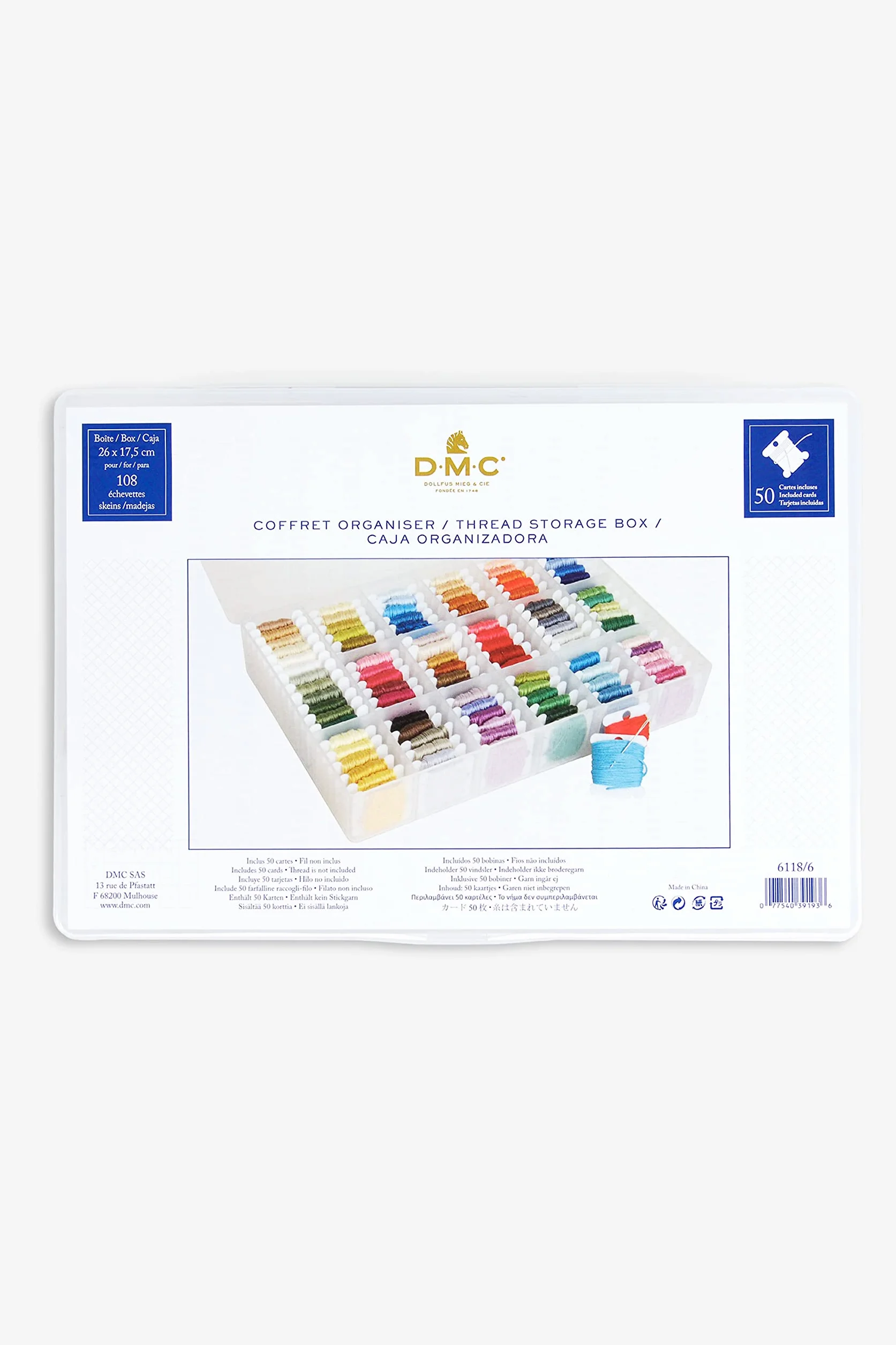 DMC Cofanetto organizer per filati da ricamo