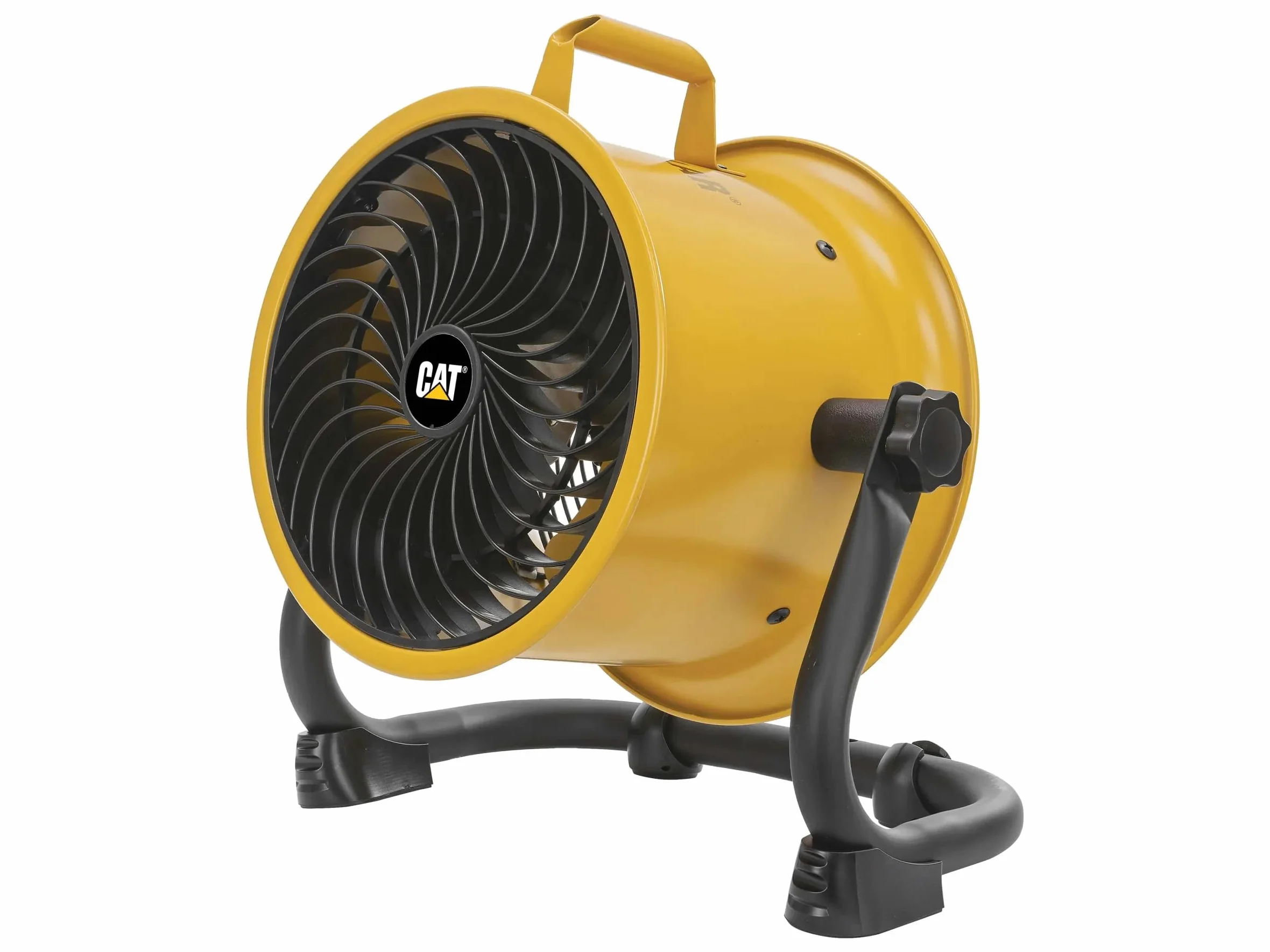 CAT Caterpillar HVD-9AC Ventilatore da Pavimento Industriale Ø23 cm 90W 4 Velocità Alta Velocità 27 m³/min Pale in Alluminio Orientabile Montaggio a Parete Compatto e Potente