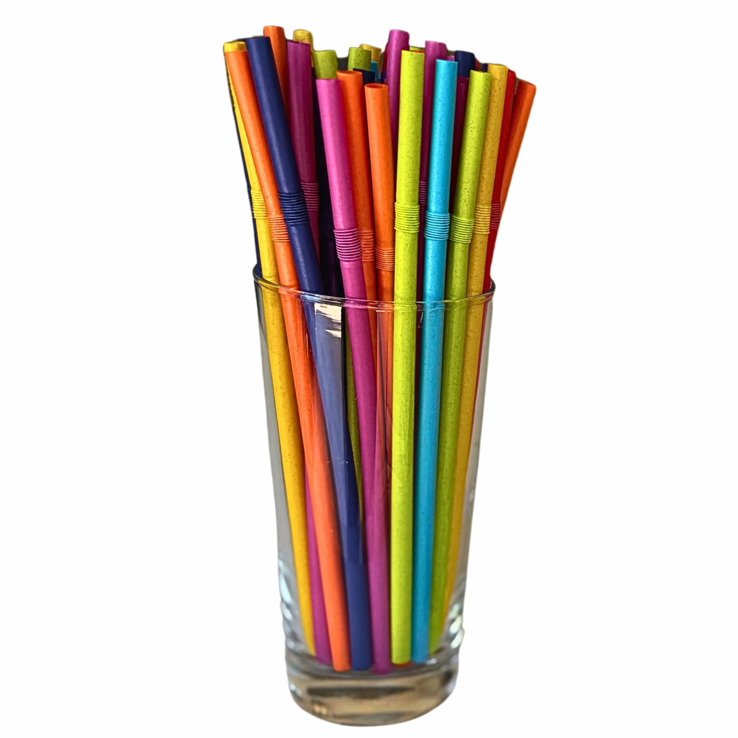 SYLVA 100 cannucce flessibili multicolore pieghevoli – Cannucce di canna da zucchero per cocktail, frullati, frappè – Cannucce in fibra naturale di canna da zucchero, cannucce robuste per bevande