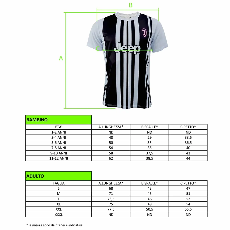 JUVENTUS FC Maglia Replica Ufficiale, 100% Poliestere, Personalizzabile, Taglie dalla 4Y alla XXL