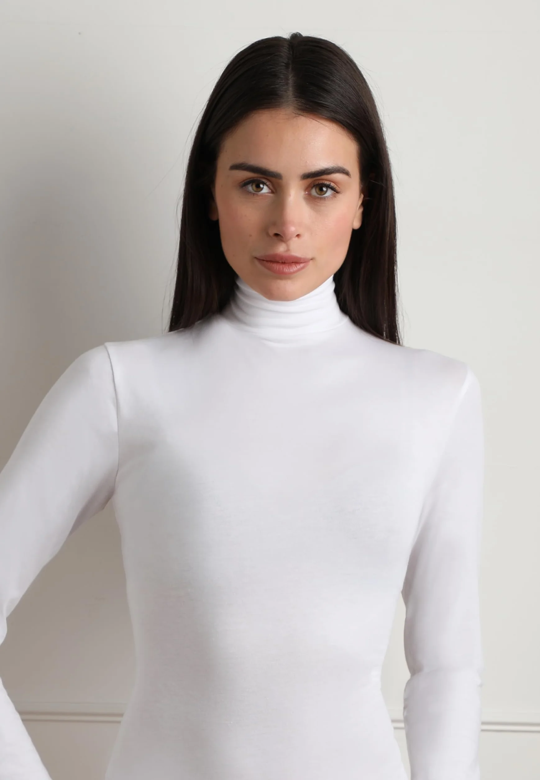 Lovable Maglia Manica Lunga Body con Collo Alto Lupetto in tessuto Thermaltech | Cotone e Viscosa Elasticizzati, Traspirante | Maglieria Donna