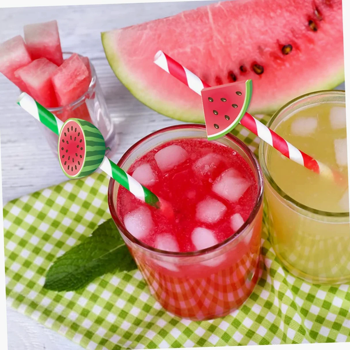 CALLARON 160pezzi Decorative Anguria Per Biodegradabili Per Compleanni e Hawaii Per Cocktail e Bevande