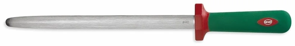 Sanelli premana professional acciaino ovale, acciaio inossidabile, verde/rosso
