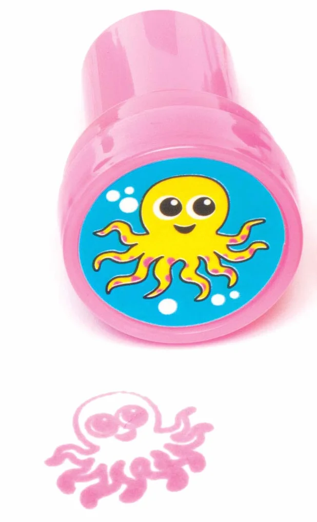 Baker Ross Timbrini con Inchiostro Incorporato Vita Marina (confezione da 10) perfetti per bambini per decorare biglietti, lavoretti, lettere, ideali per la casa. la scuola, gruppi e altro