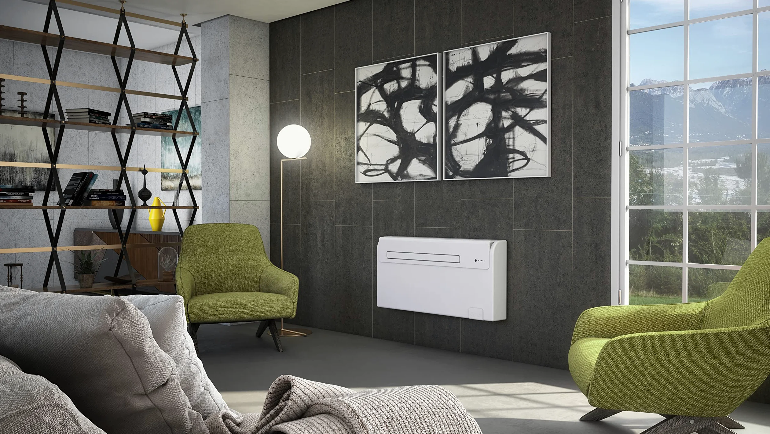 Olimpia Splendid, Unico Air HP EFA Climatizzatore a Pompa di Calore Senza Unità Esterna, Slim Design, Potenza 1,8 kW, Classe A+, Raffrescamento, Riscaldamento, Deumidificazione e Ventilazione