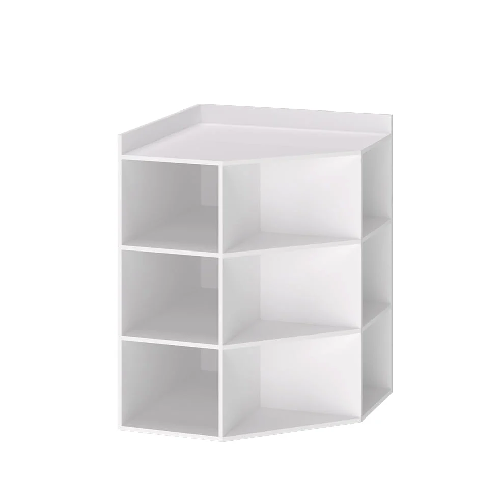 Vicco Scaffale angolare Elina, Bianco, 60 x 80 cm, per conservare ed esporre libri o oggetti decorativi