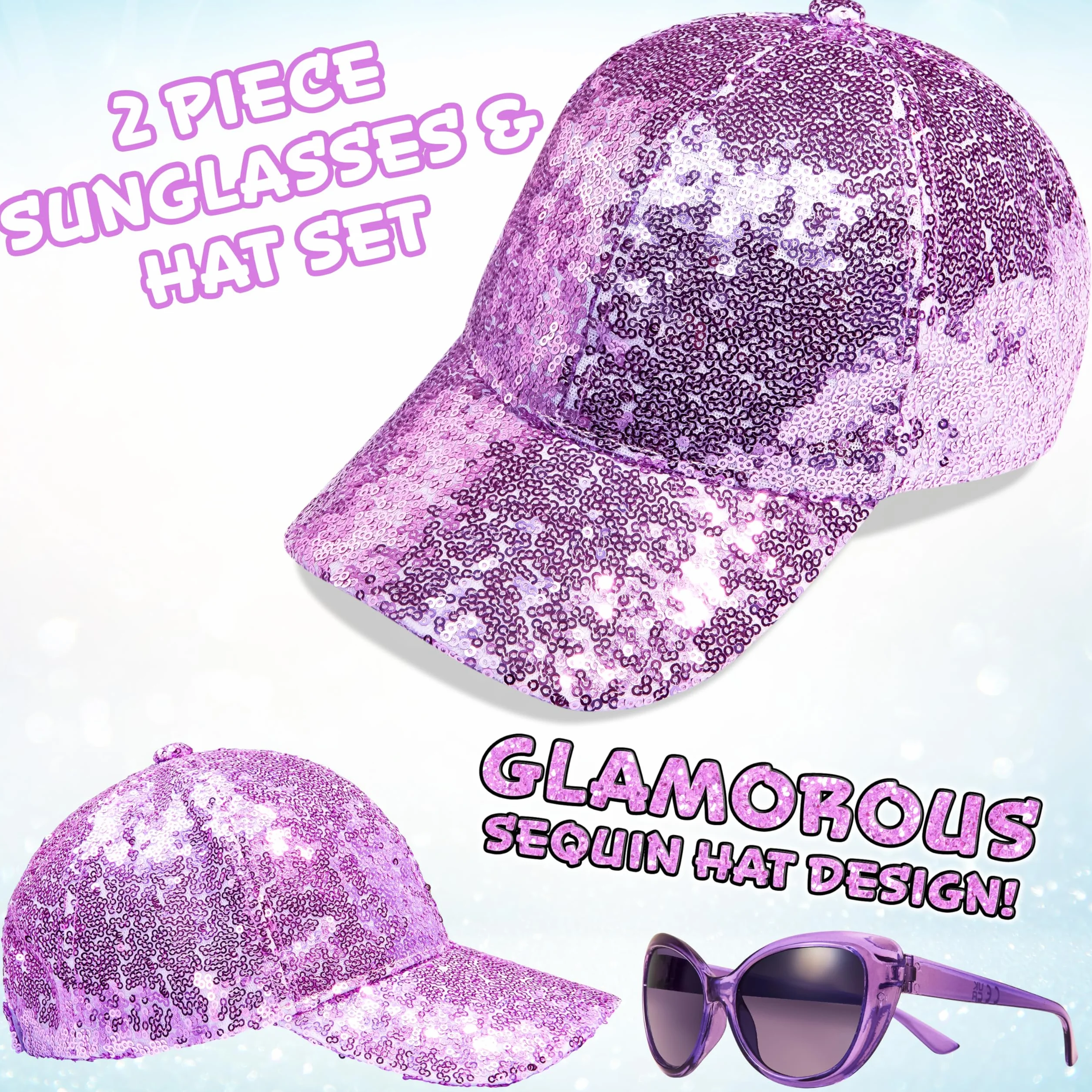 Cappello Baseball Bambina con Occhiali da Sole UV Protezione CityComfort