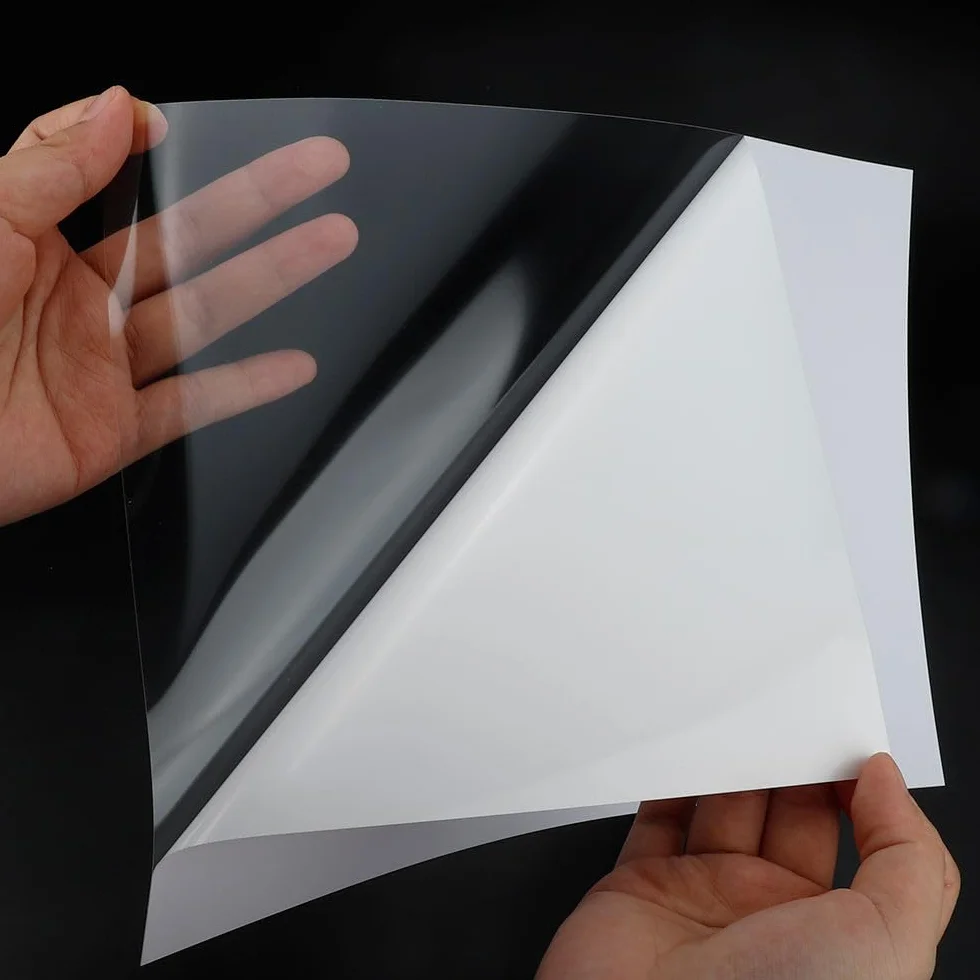 Vinile adesivo trasparente A3 25 fogli per stampanti inkjet laser