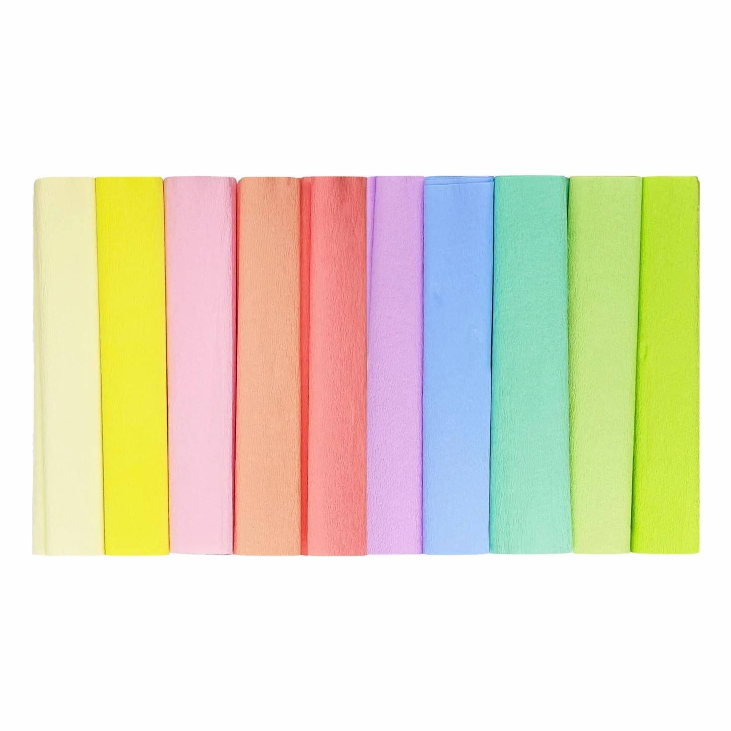 Carta Crespa Colorata Pastelli 10 Rotoli 200 x 25 cm per Decorazioni Feste Fai da Te