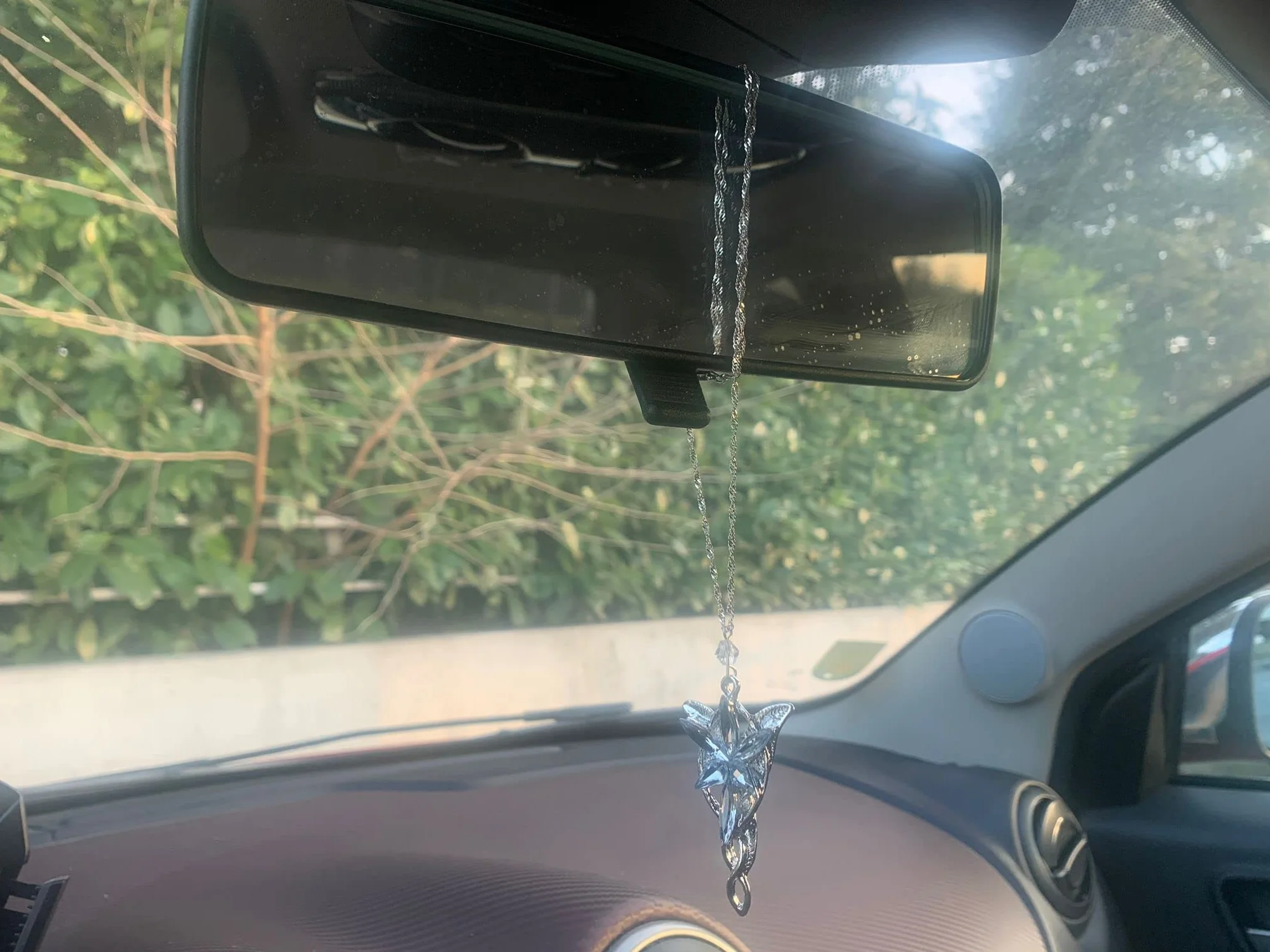 Ciondolo Stella del Vespro Signore degli Anelli Argento Gadget Auto Specchietto Idea Regalo