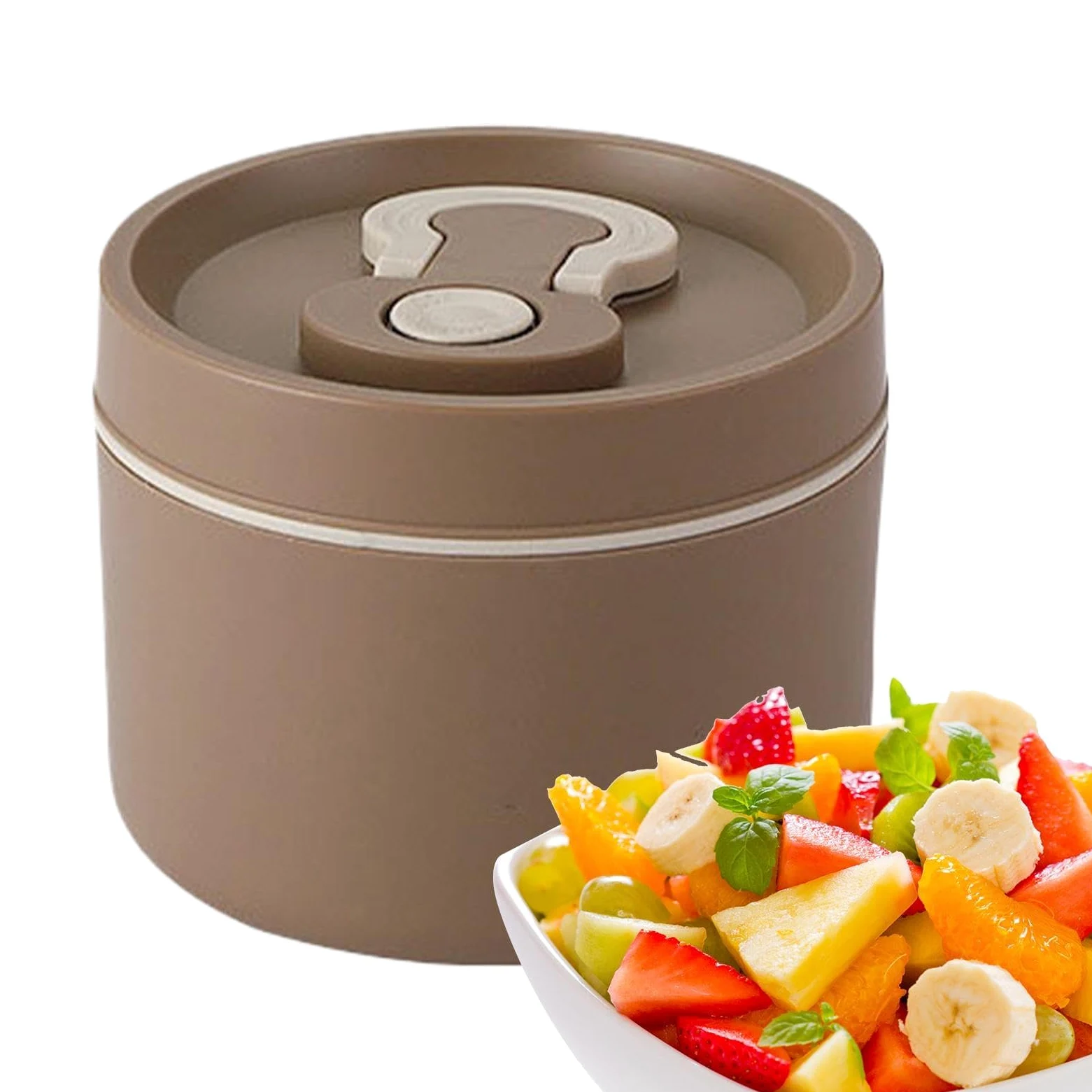 Contenitore Termico per Alimenti in Acciaio Inox, Ideale per la Preparazione dei pasti e per conservare Gli Alimenti in Modo Pratico e Veloce.