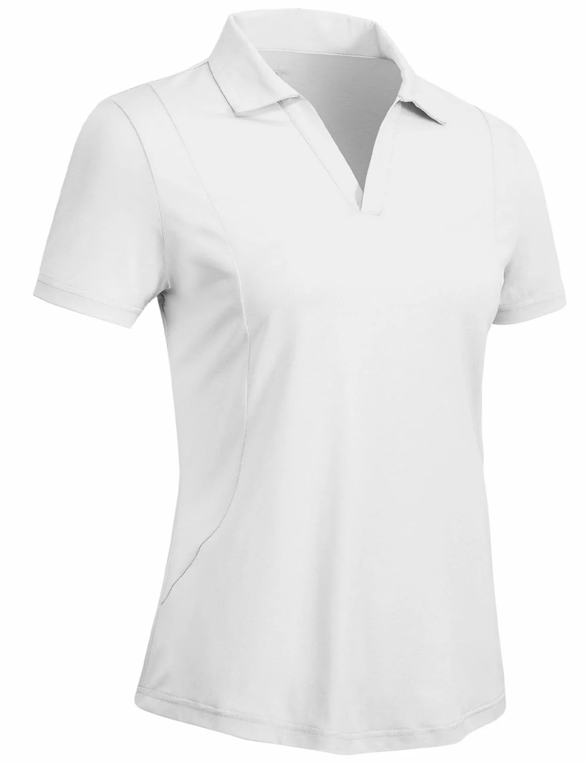 Rdruko Polo da donna a maniche corte, estiva, scollo a V, ad asciugatura rapida, per fitness, leggera, per corsa, golf, tennis, polo