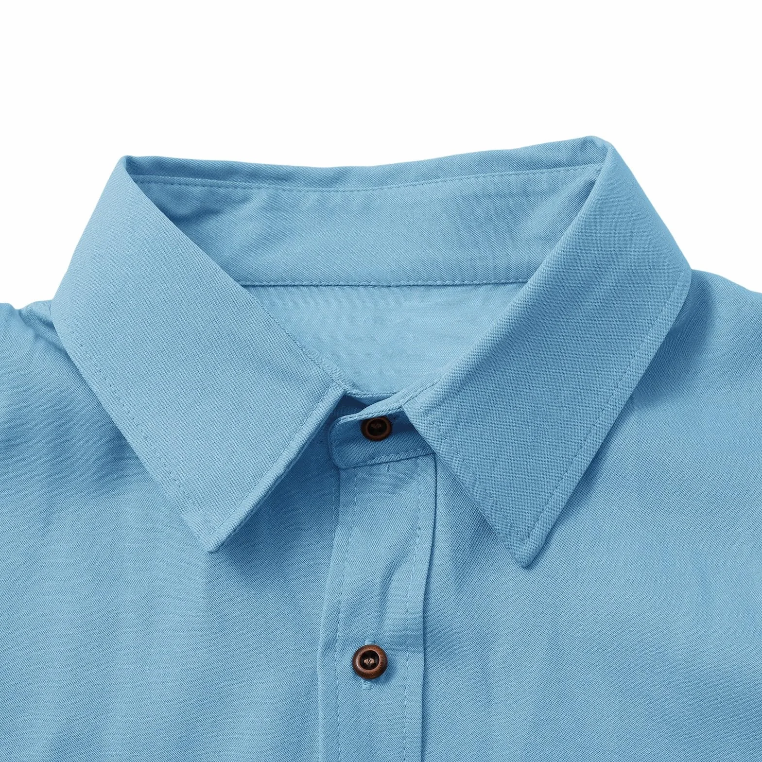 Camicia Jeans Uomo Maniche Lunghe Bottoni Tasche Fit Classico Lavoro Vintage Cowboy Western