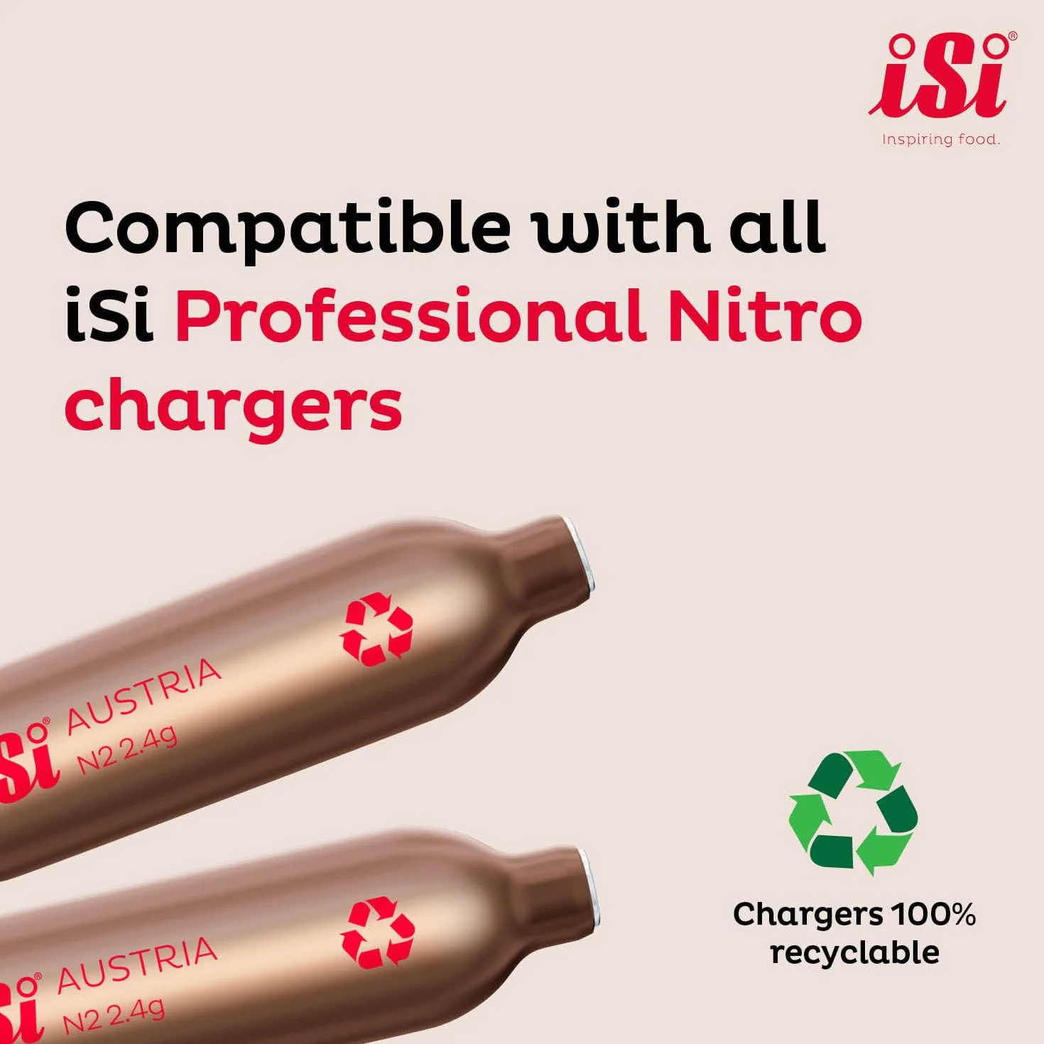 ISI Nitro Whipper, acciaio inossidabile, argento