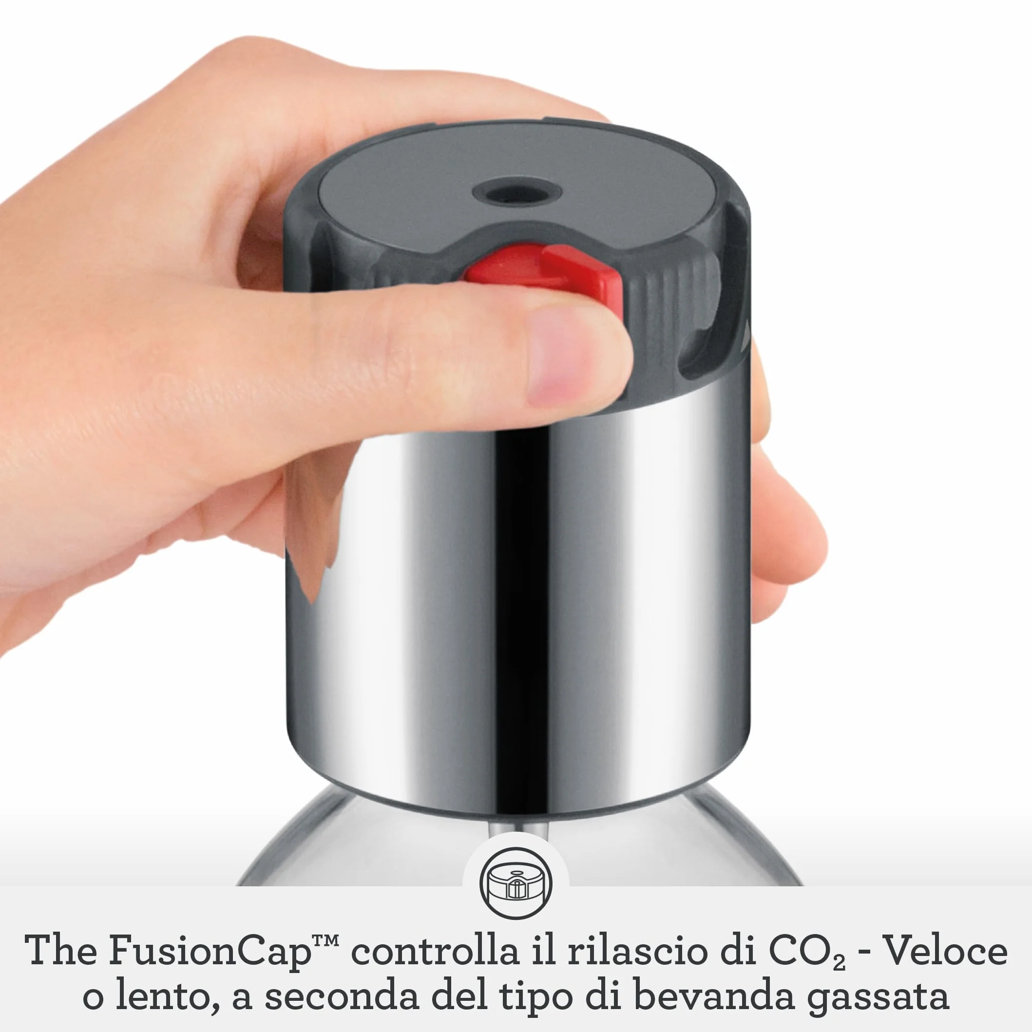 Sage - InFizz Fusion - Produttore di Soda Domestico - Per Acqua Frizzante, Succhi di Frutta, Tè, Cocktail e Tutte le Bevande Gassate, Tartufo Nero