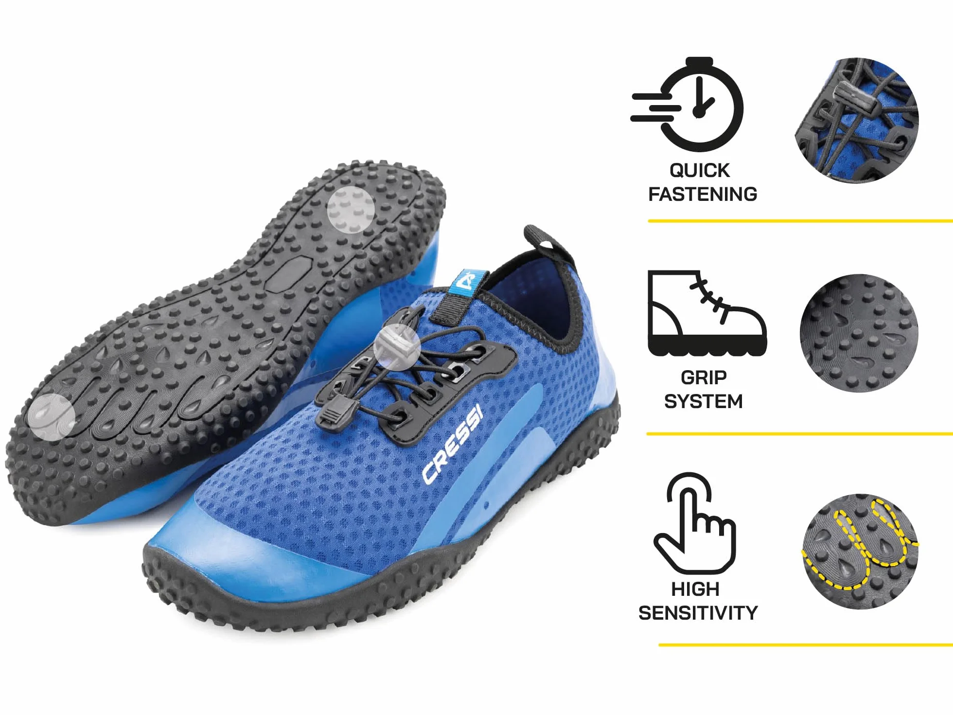 Cressi Sonar Shoes Scarpa Sportiva Uso Acquatico Tessuto Microforato Unisex Adulto