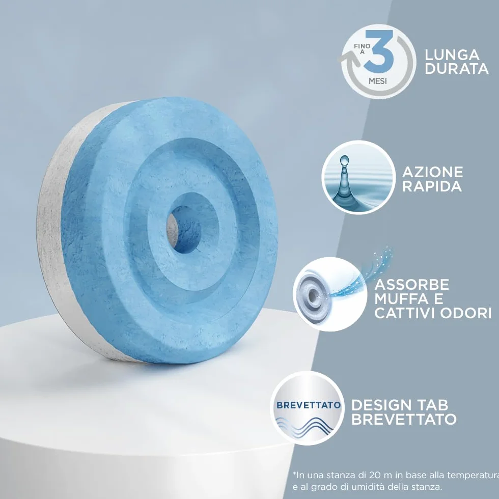 Ariasana Aero 360 Tab Inodore Tripack, Ariasana Aero 360° Ricarica per Dispositivi con Capacità ≥ 450g, Assorbi Umidità in Tab, Ricarica Tab contro i Cattivi Odori, 1 Confezione da 3 Tab da 450g
