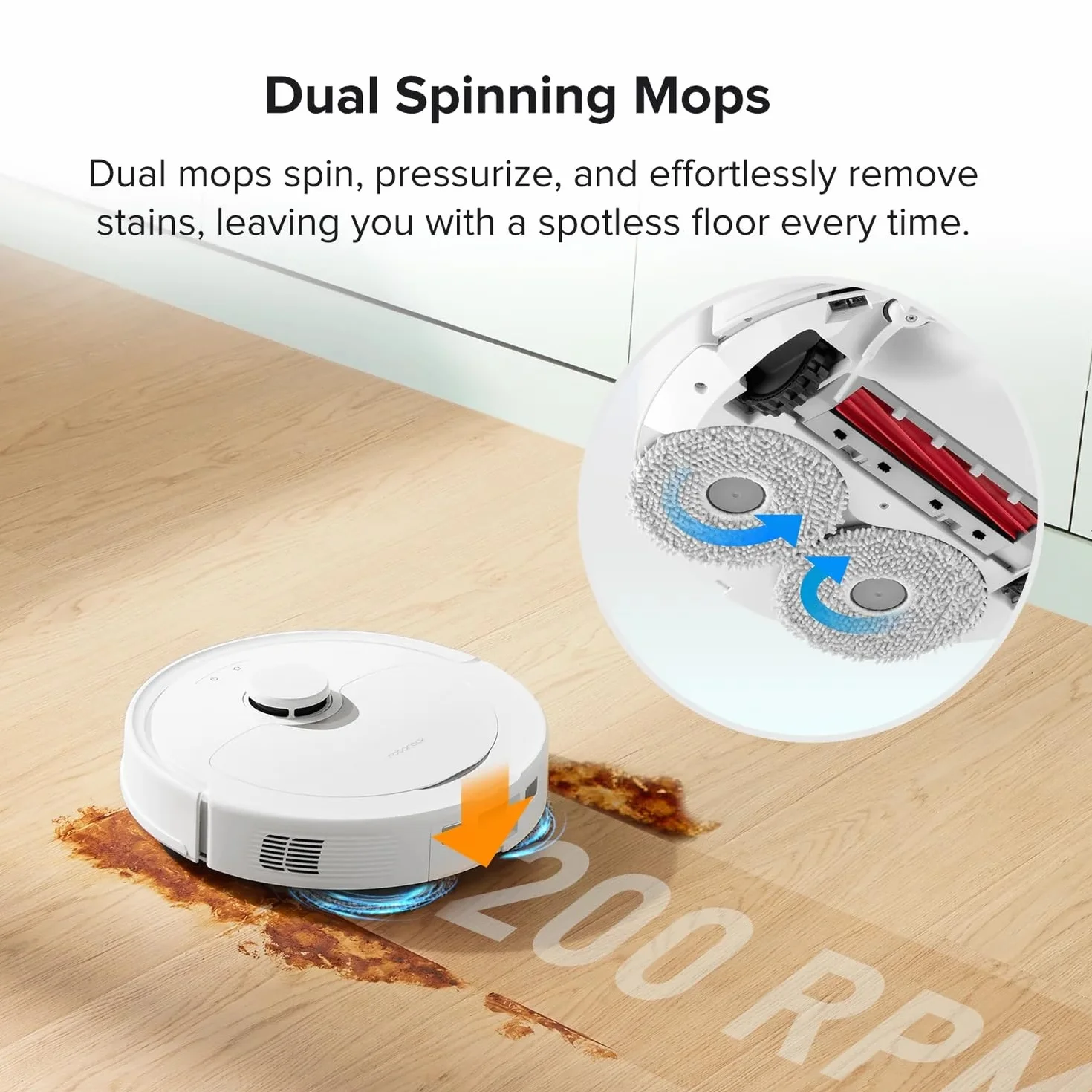 Roborock Qrevo Ricondizionato Robot Aspirapolvere 5500Pa Mappatura 3D Mocio Doppio Rotante Bianco