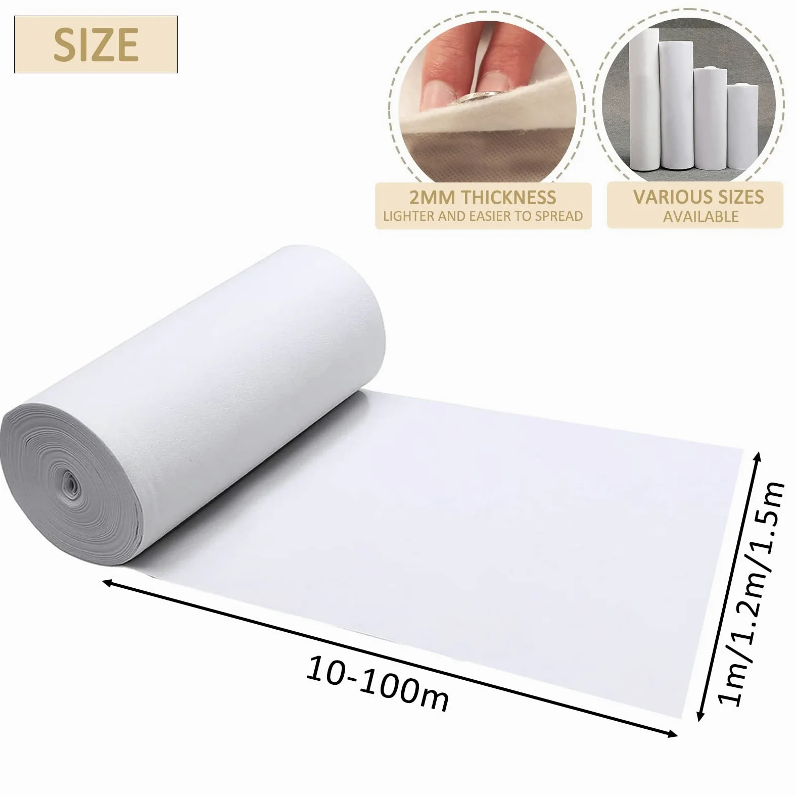 Wedding Aisle Runner Mat 10m Event Ceremony Walkway Carpet 2mm Polyester Runway Rug White Carpet Runners Decoration Weddings Church Hallway Christmas Party, Cuttable (Size : 1x50m)