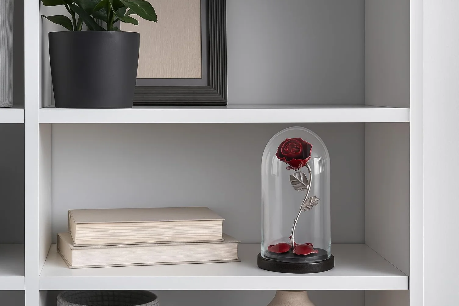 Forging Art Bcn Rosa Eterna Ferro Battuto La Bella e la Bestia Regalo Festa della mamma San Valentino Nozze di Ferro Rosso Argento