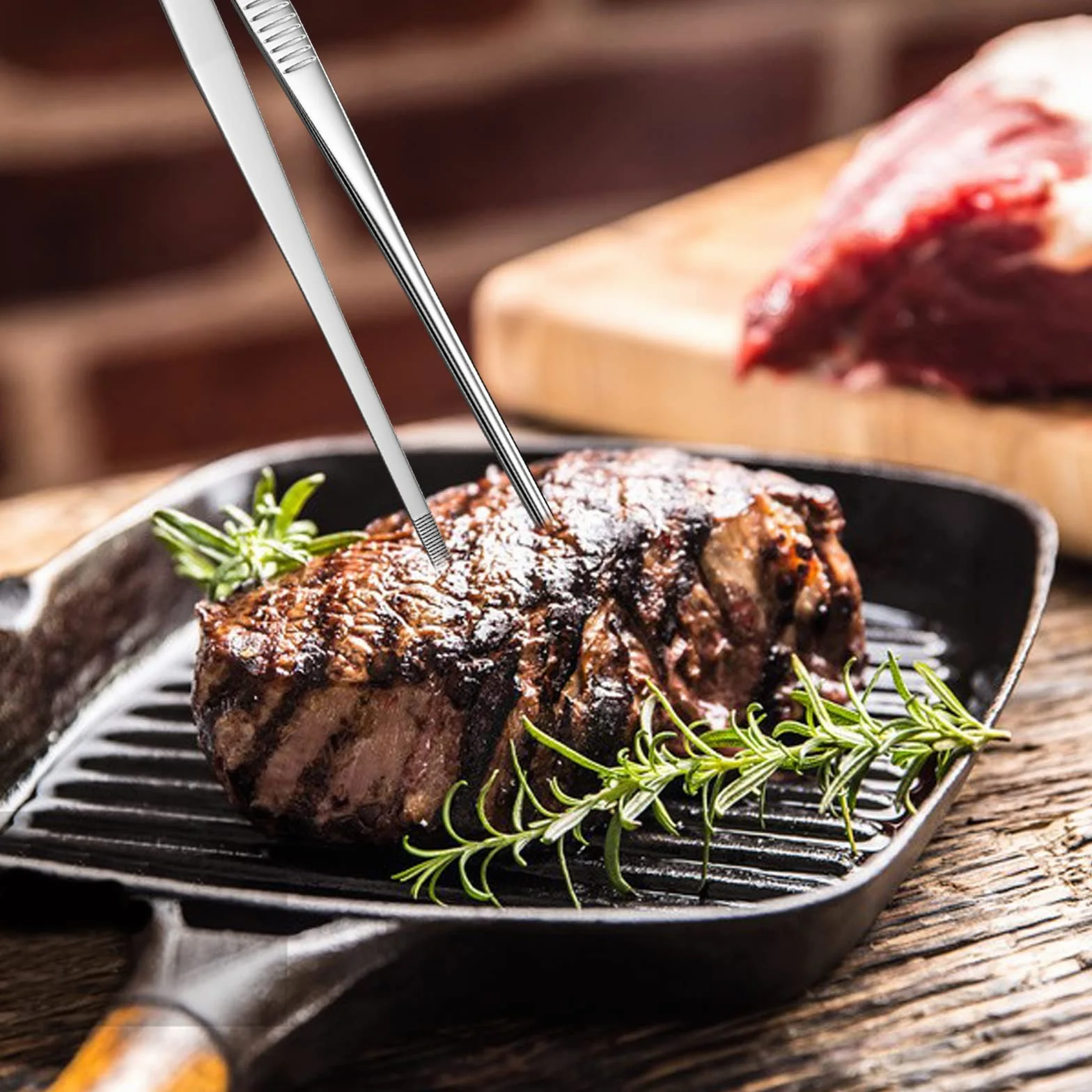 Pinze da Cucina in Acciaio Inossidabile 30cm Barbecue
