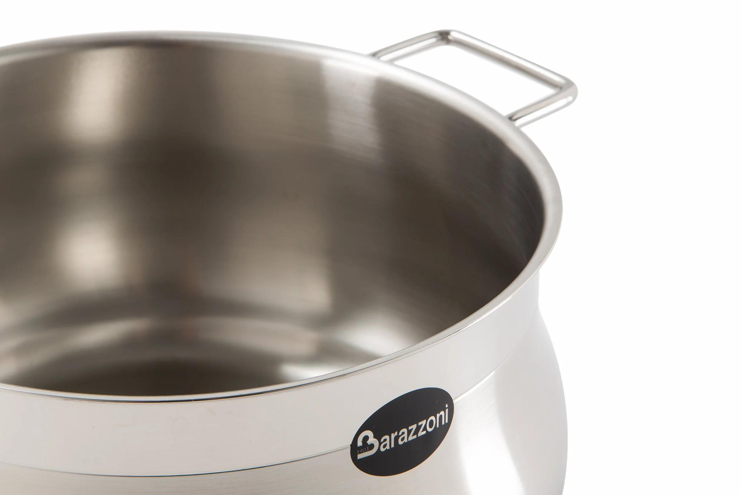 Barazzoni Tummy Casseruola due maniglie, Acciaio inox 18/10, Diametro cm 14, Litri 1,5. Made in Italy.