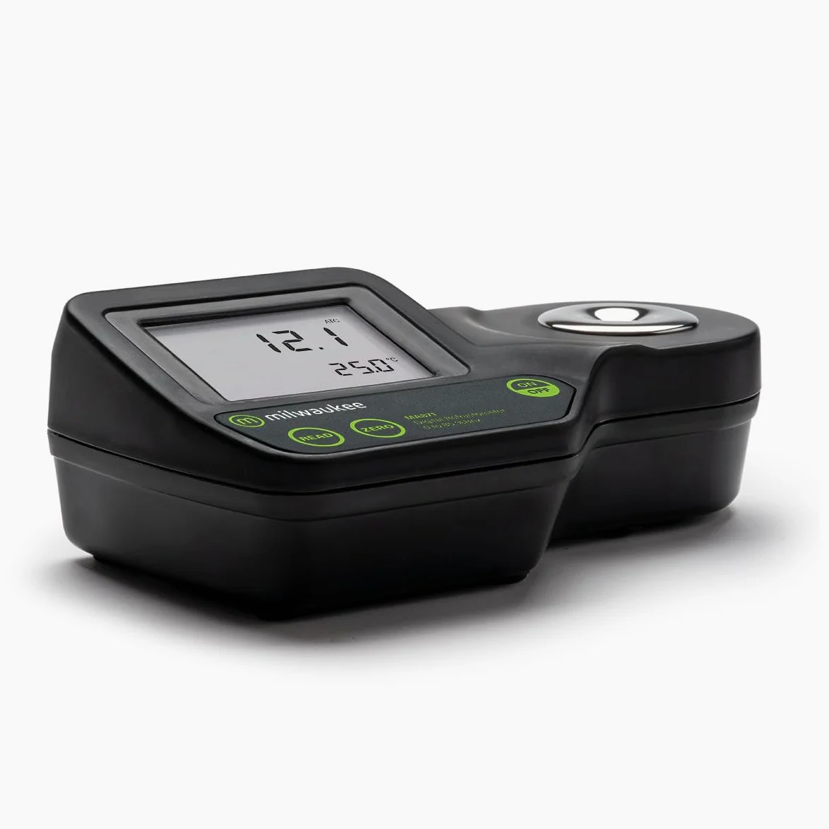 Milwaukee MA871 Rifrattometro digitale del glucosio con temperatura automatica, LED giallo, da 0 a 85% Brix, +/- 0,2% Precisione, soluzione dello 0,1%