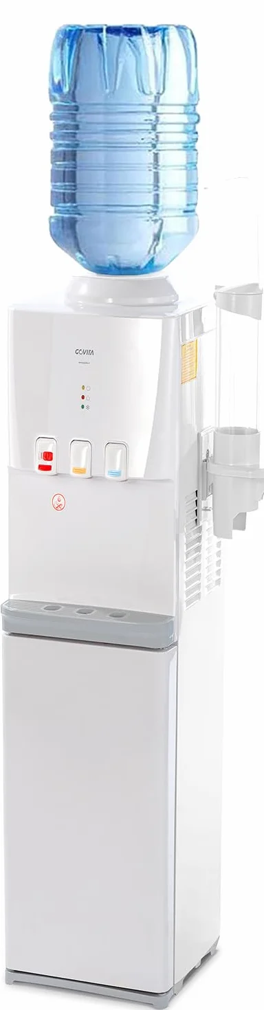GOVITA Water Dispenser Boccioni Refrigerante Colonnina da Terra Bianco