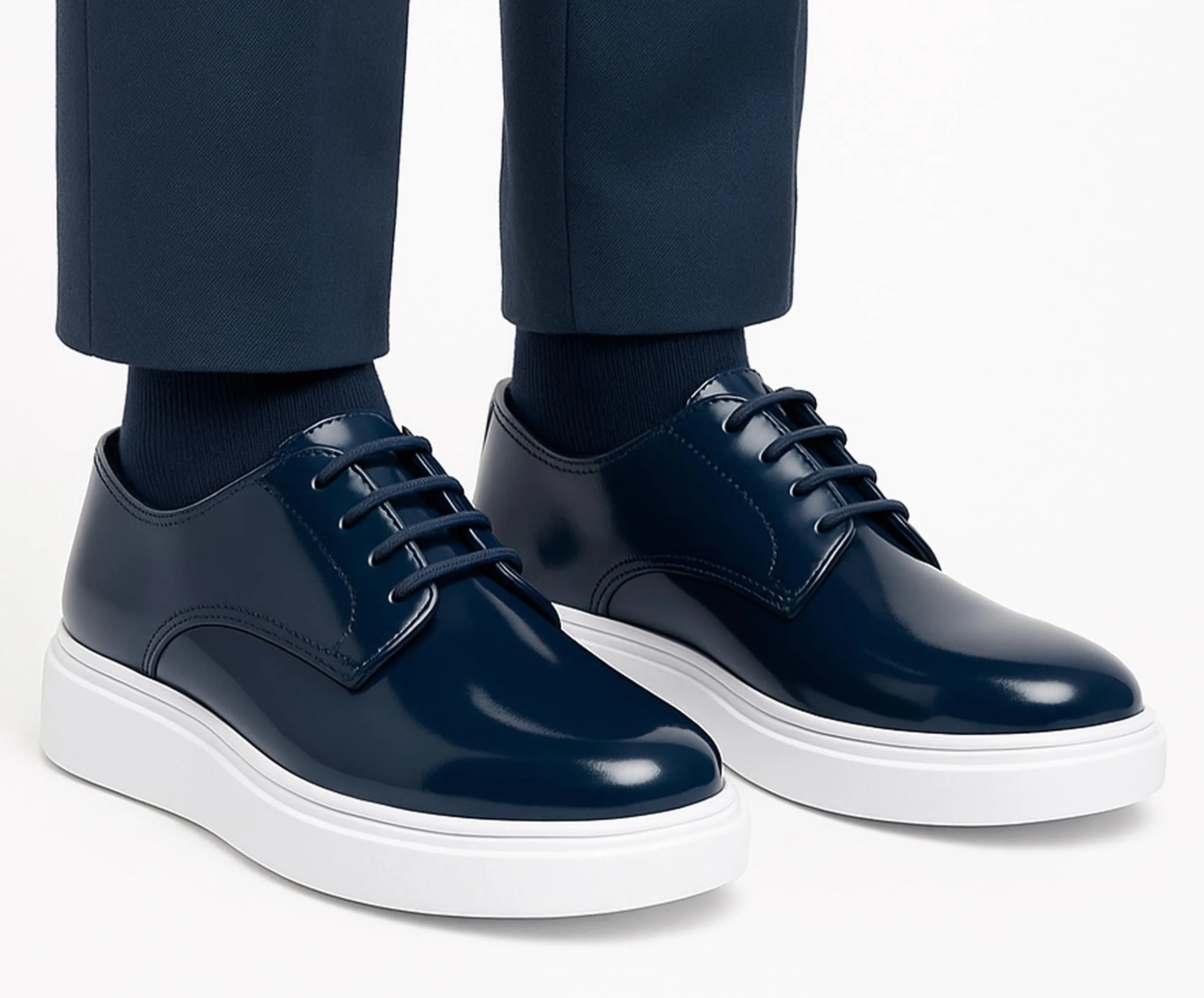 SIRRI Scarpe in Vernice Gibson da Ragazzo, Design Classico con Lacci per Abbigliamento Formale e Casual