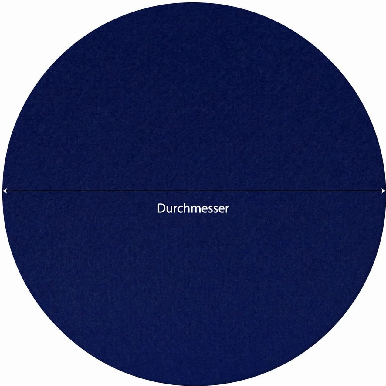Cerchi in feltro blu – Decorazioni fai da te Ø 3 – 60 cm, diametro: 60 cm, confezione da 10 pezzi
